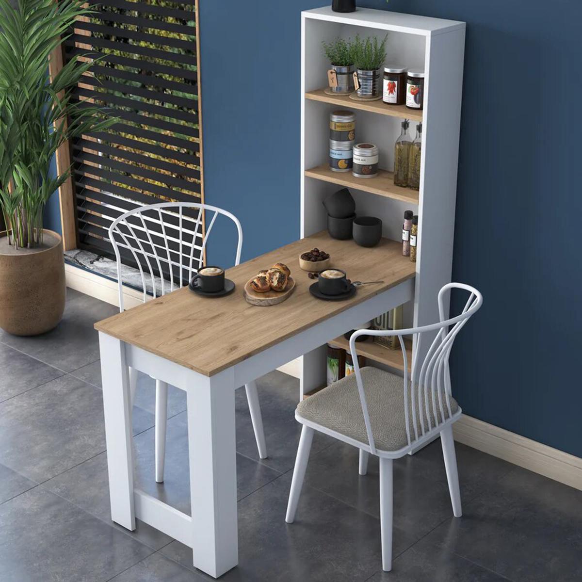 Shop Home Canvas Castle 2 Seater Kitchen Table with Shelves Online Home Centre UAE