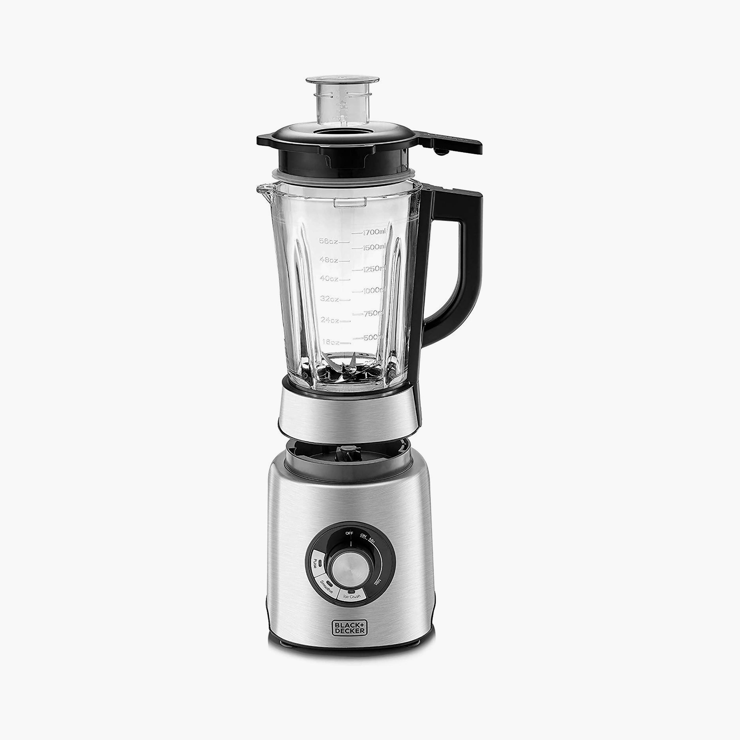 خلاط زجاجي عالي القوة مع 1200 واط ذو 1.7 لتر بلون أسود وفضي من بلاك اند ديكر | PB120-B5-household-appliances-kitchenappliances-blendersmixersandgrinders-image-2