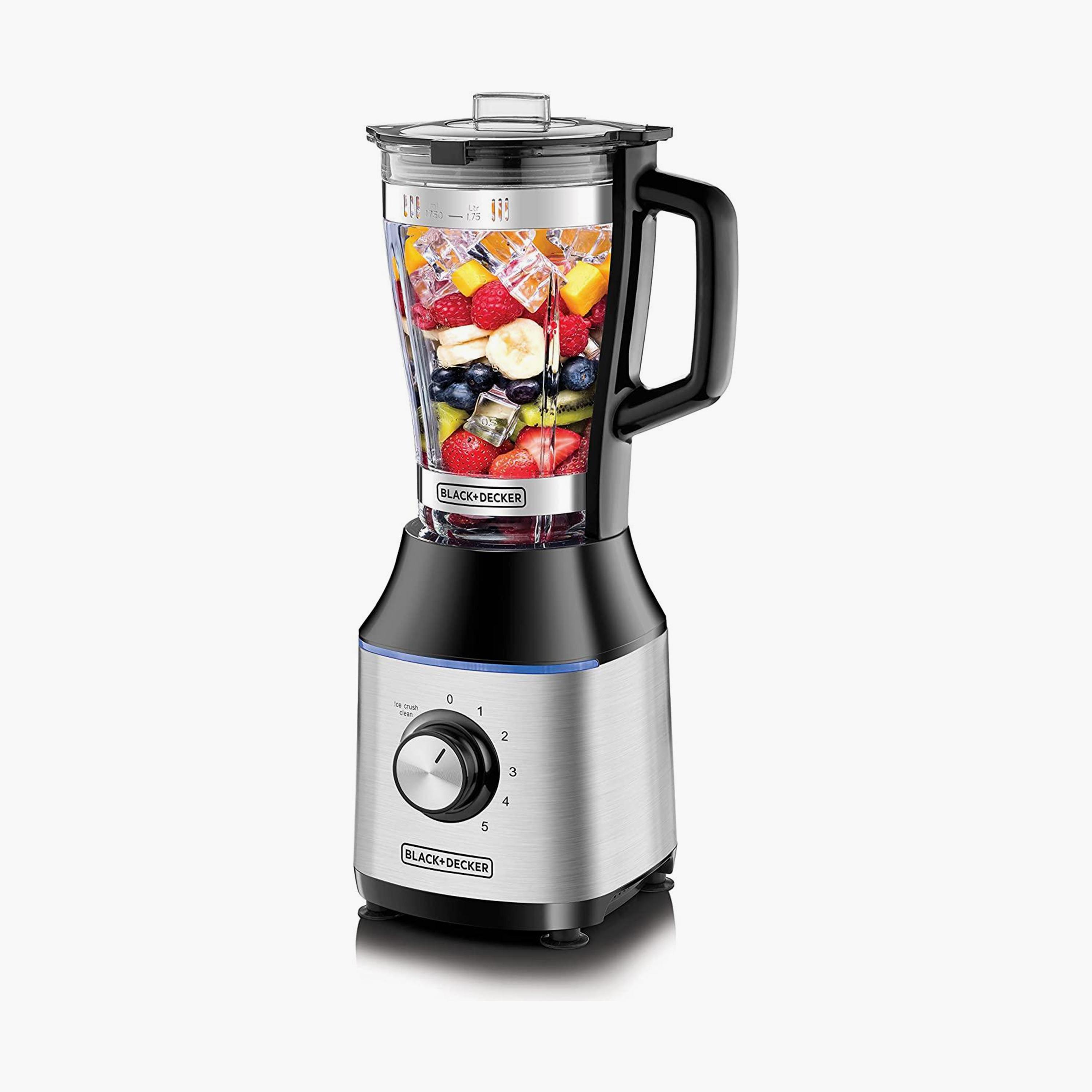 خلاط بلاك اند ديكر ذو زجاجي عالي السرعة مع 700 واط و1.75 لتر بلون أسود | BX650G-B5-household-appliances-kitchenappliances-blendersmixersandgrinders-image-1