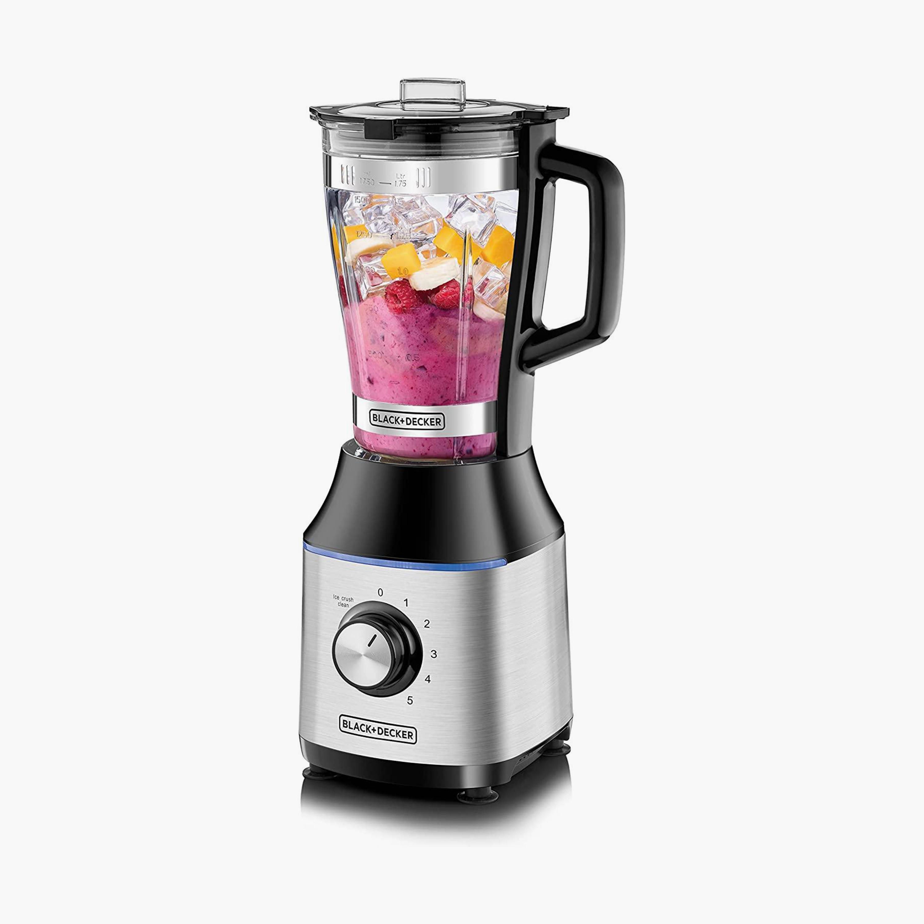 خلاط بلاك اند ديكر ذو زجاجي عالي السرعة مع 700 واط و1.75 لتر بلون أسود | BX650G-B5-household-appliances-kitchenappliances-blendersmixersandgrinders-image-2