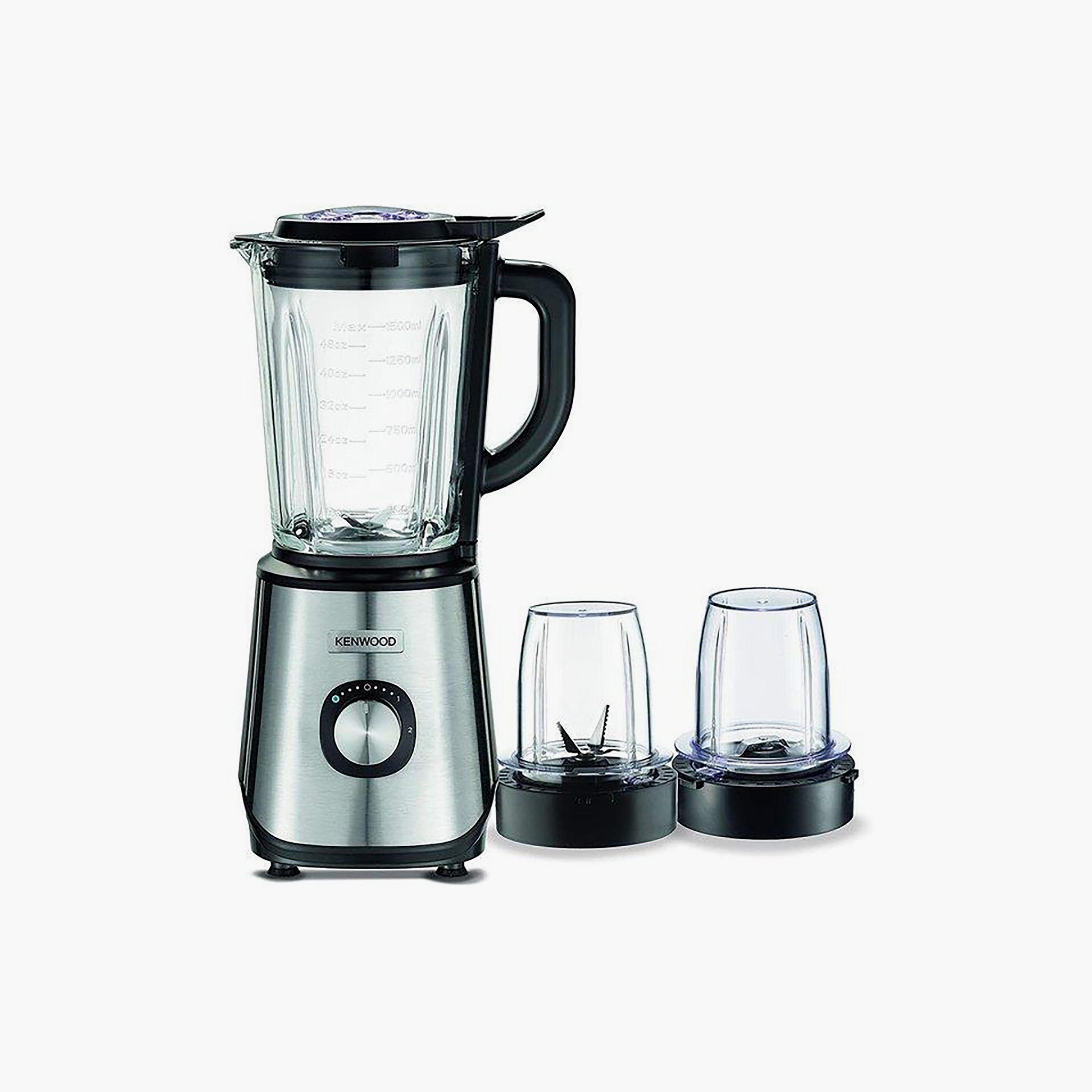 خلاط زجاجي من كينوود ذو 800 واط بلون أسود و ستيل | BLP44.270SS-household-appliances-kitchenappliances-blendersmixersandgrinders-image-1