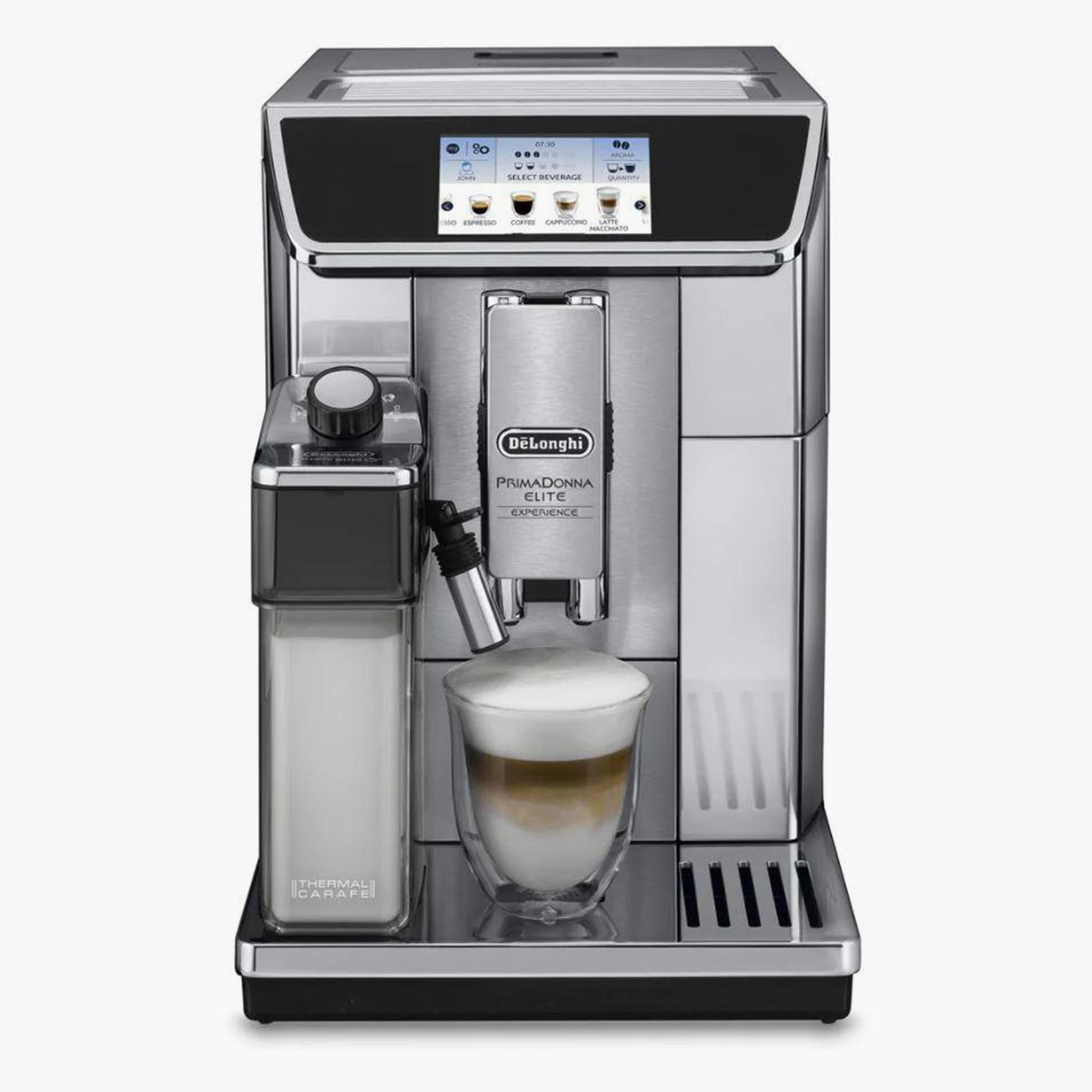 ماكينة صنع القهوة من ديلونجي ذات ميتاليك بلون فضي وأسود | ECAM650.85MS-household-appliances-kitchenappliances-coffeemachines-image-1