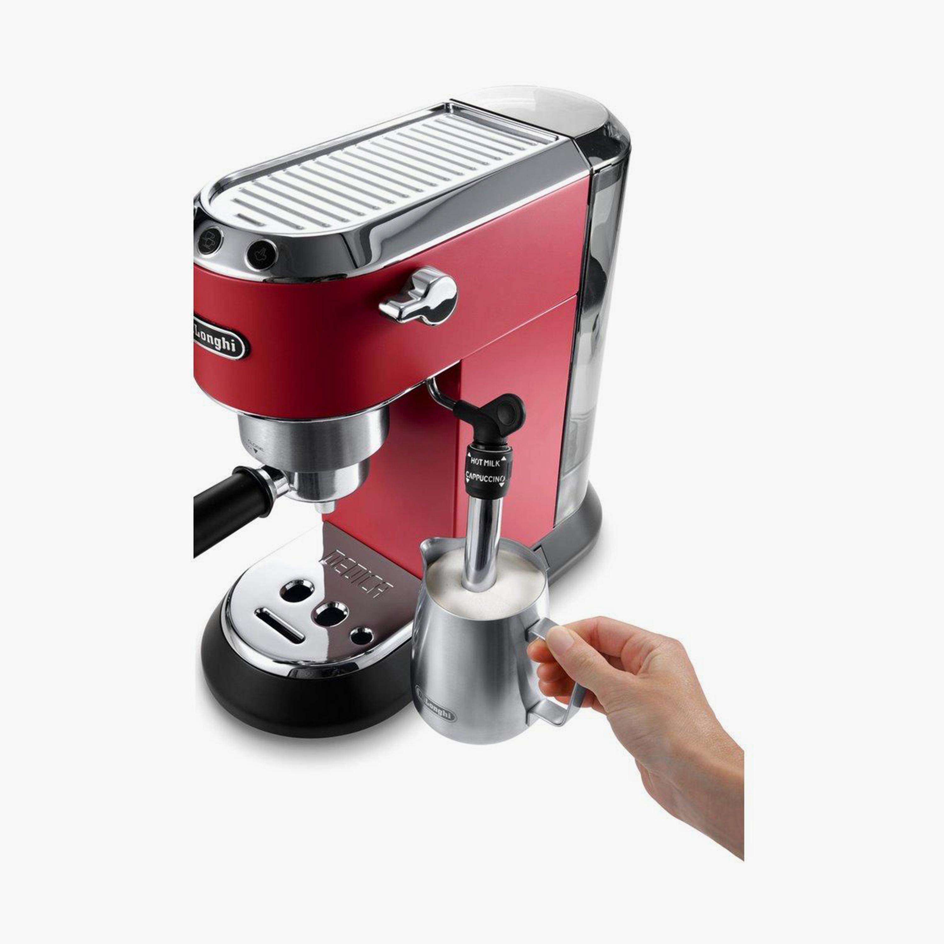 ماكينة قهوة من ديلونجي مع 1.1 لتر ذو 1350 واط ذات ديديكا اسبريسو باللون الأحمر | EC685R-household-appliances-kitchenappliances-coffeemachines-image-4