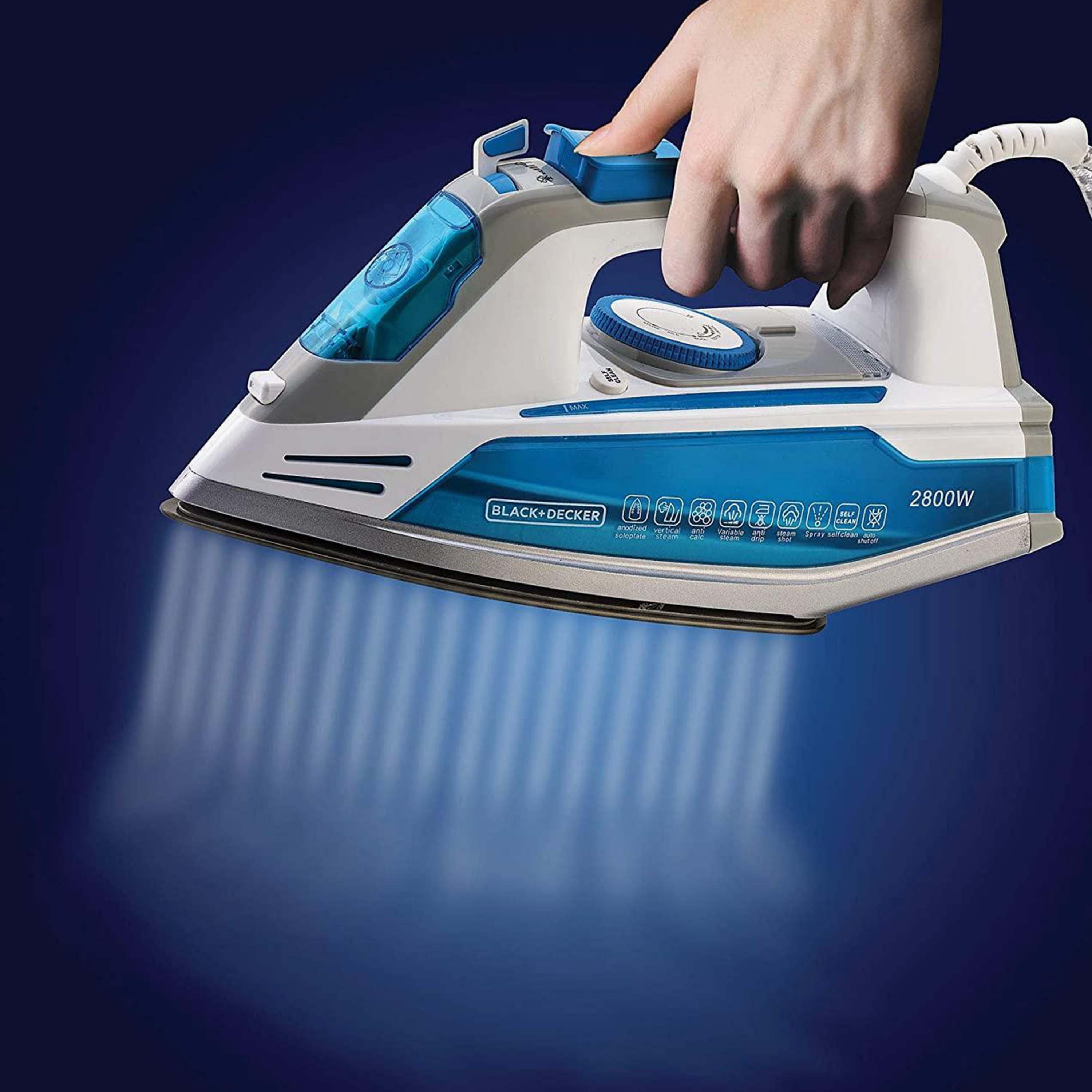 BLACK+DECKER 2800W Steam Iron Blue | X2800-B5-household-appliances-homeappliances-ironandsteamers-image-2