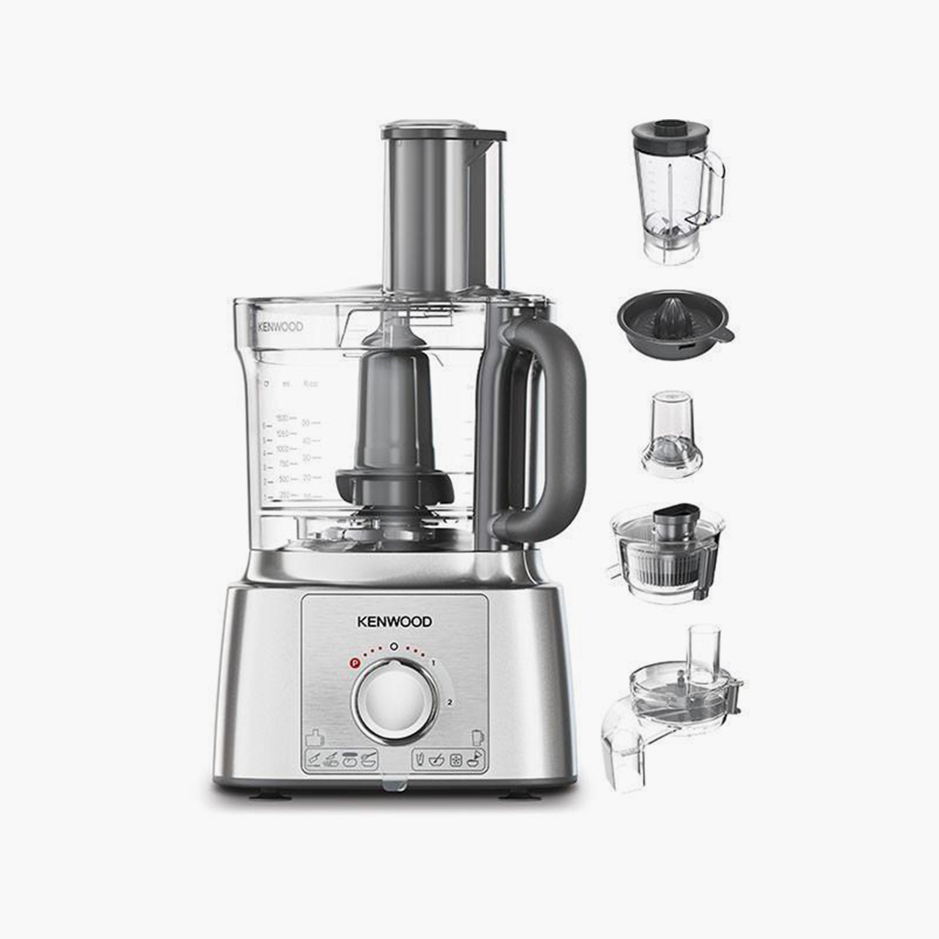 محضر طعام مع 3 لتر بلون فضي من كينوود | FDP65.880SI - N-household-appliances-kitchenappliances-foodprocessors-image-1