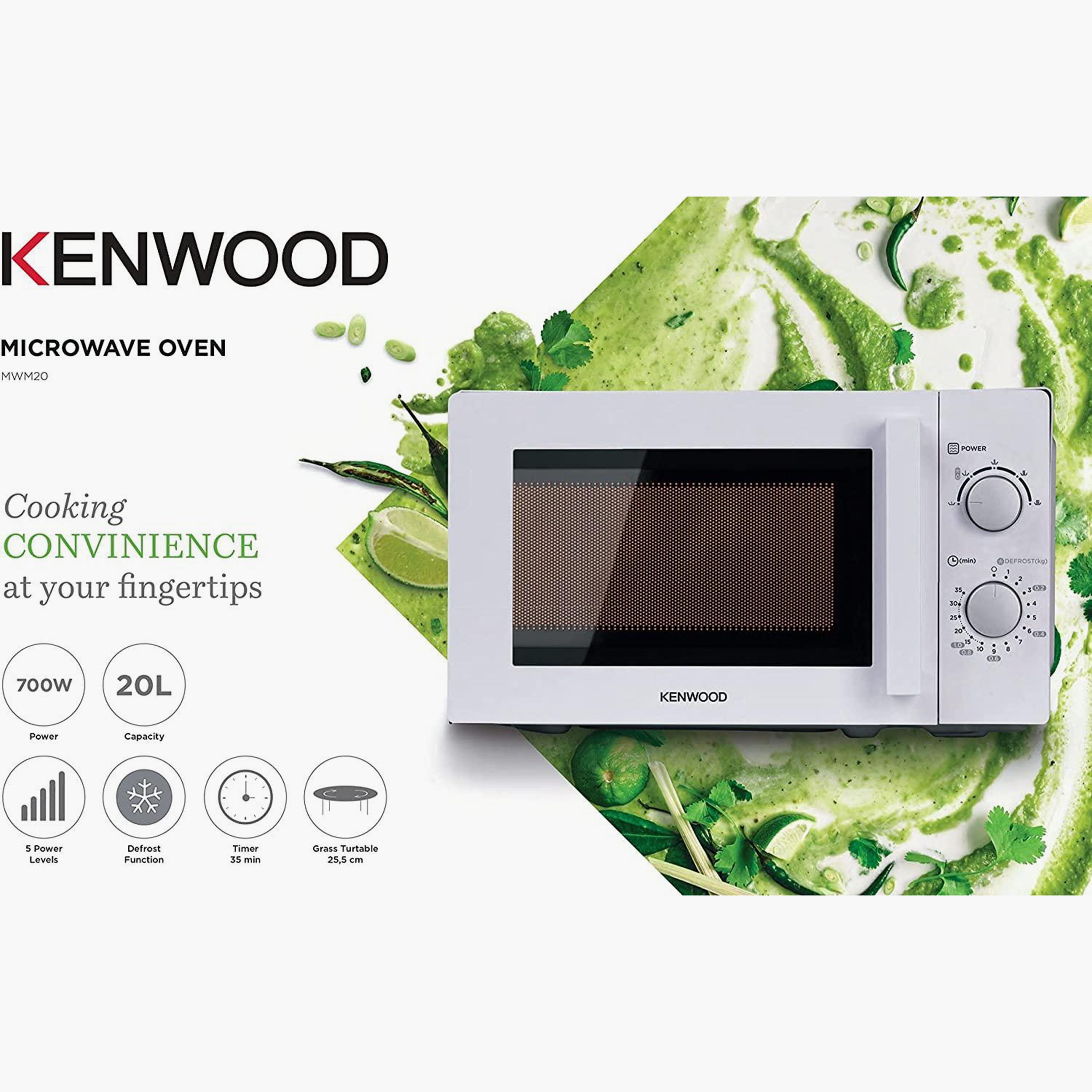 فرن الميكروويف بلون أبيض من كينوود | MWM20.000WH - N-household-appliances-kitchenappliances-microwavesandovens-image-2
