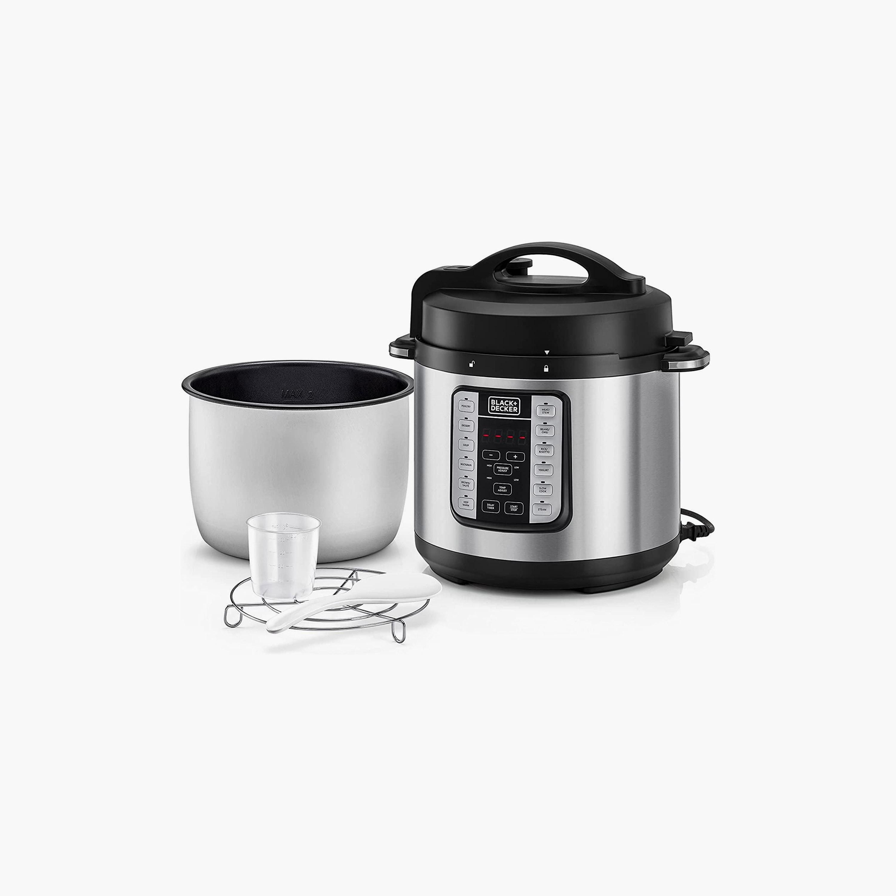 BLACK+DECKER 1000W 6L 7in1 Electric Pressure Cooker | PCP1000-B5-household-kitchen-cookware-cookwareandsets-image-2