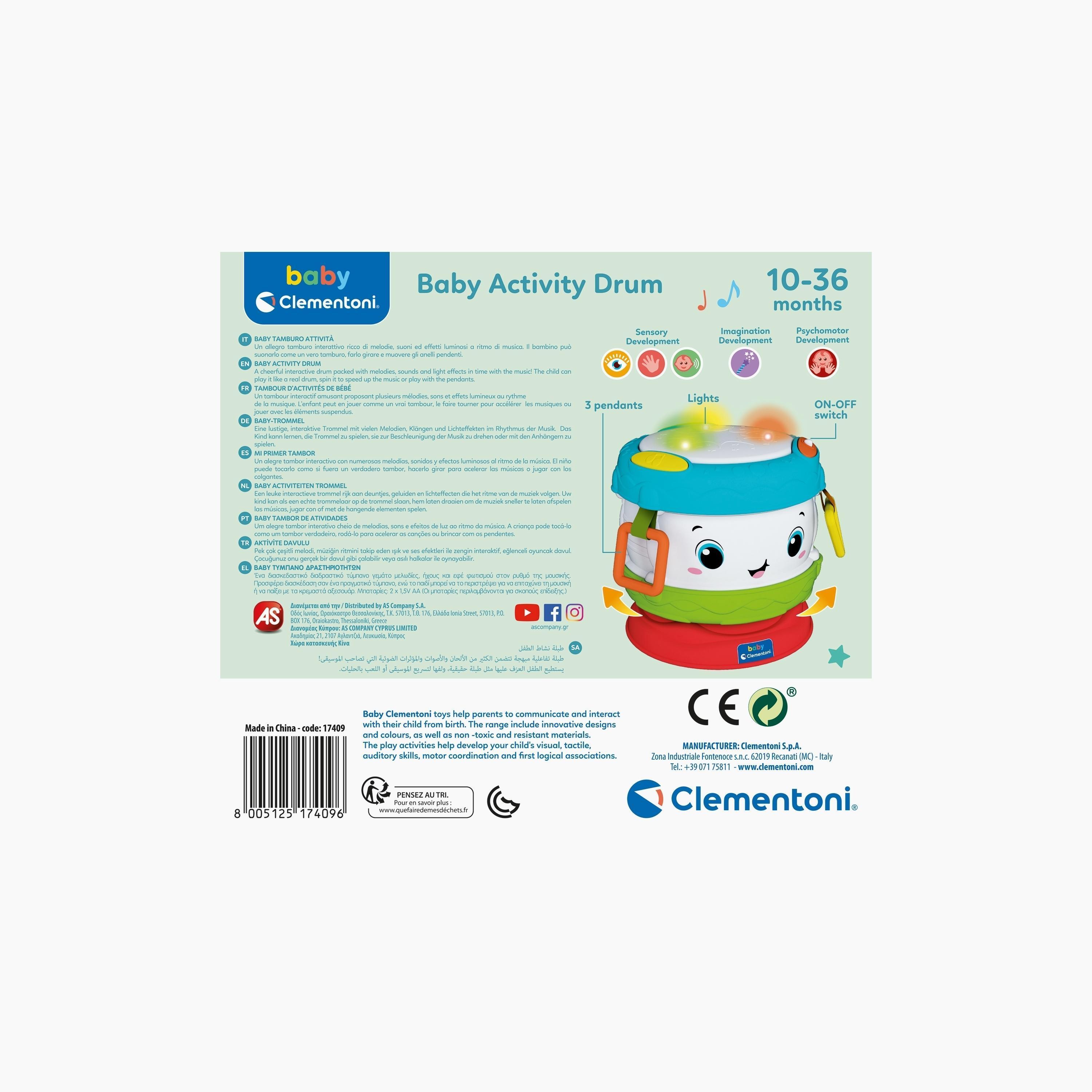 Clementoni Baby Activity Drum (Battery Operated)-toys-educational-musicaltoys-image-3