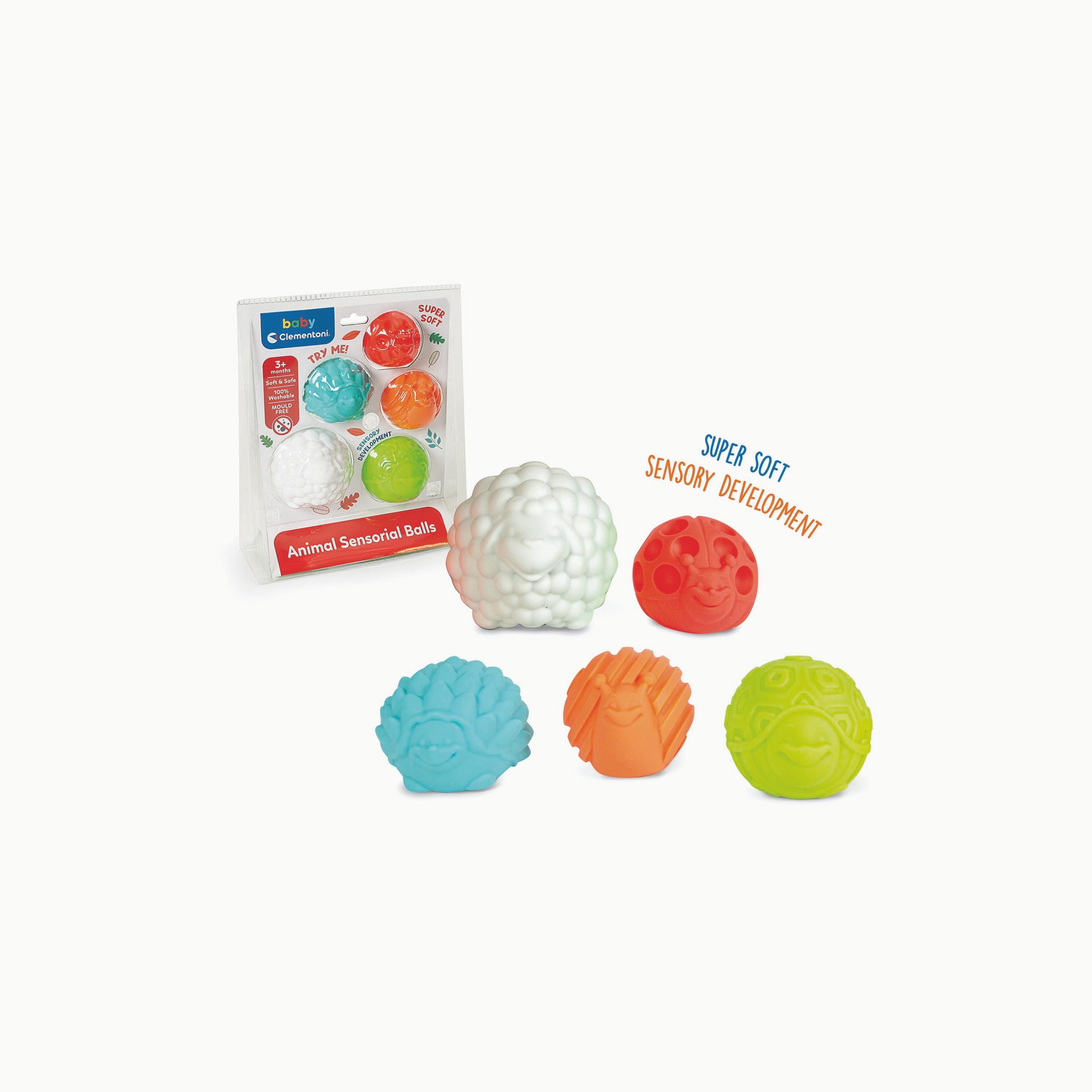 Clementoni 5-Piece Baby Animal Sensory Balls-toys-outdoor-sports-image-1