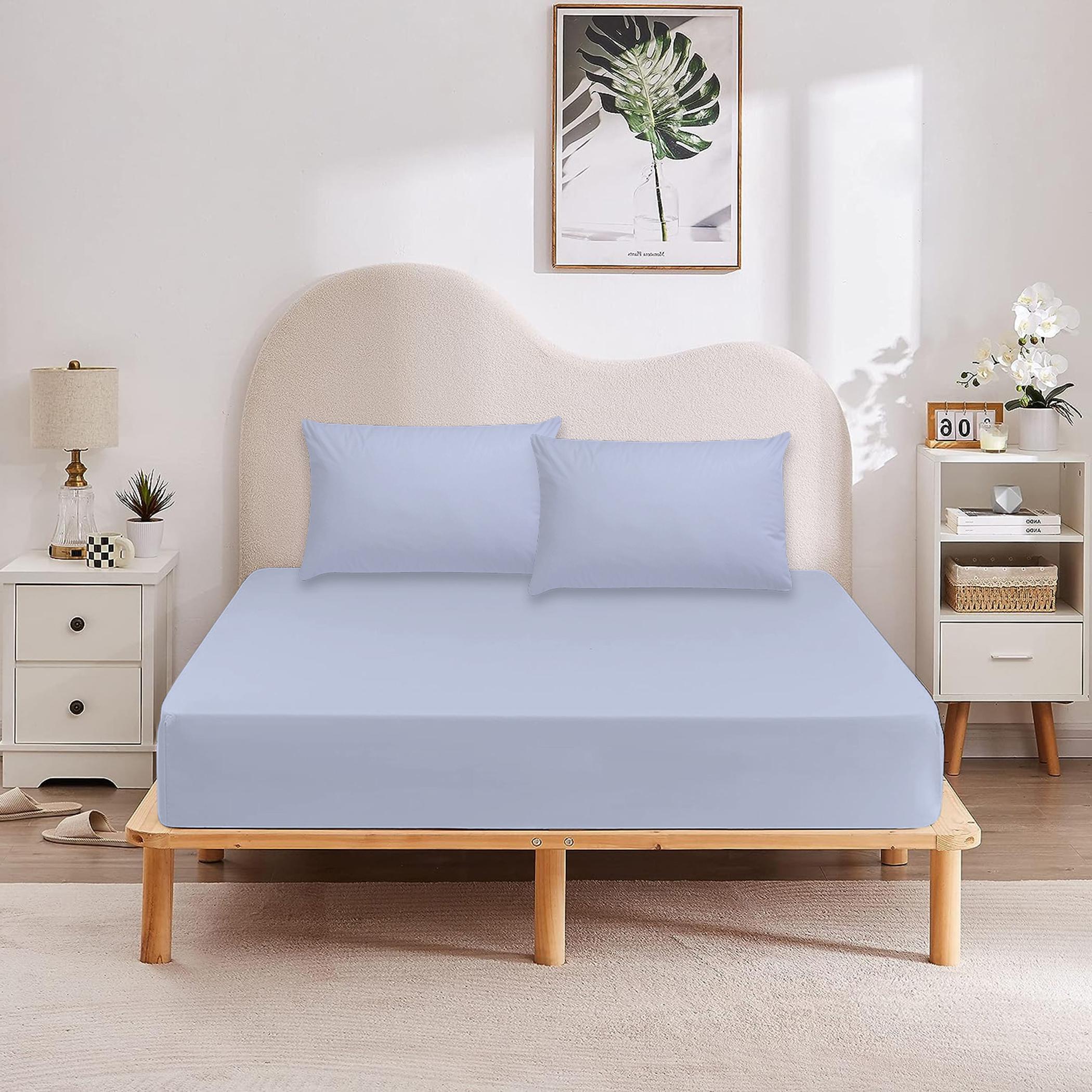 Ultima 3-Piece Olympic Queen Super Soft Fitted Sheet Set - 160x200+30 cm-hbxhomeware-bedding-fittedsheets-image-1