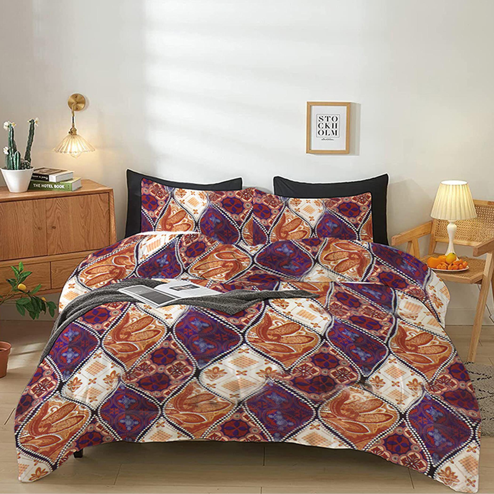 Ultima 4-Piece King Printed Duvet Cover Set - 220x240 cm-hbxdecorandfurnishings-bedding-duvetsandpillows-image-1