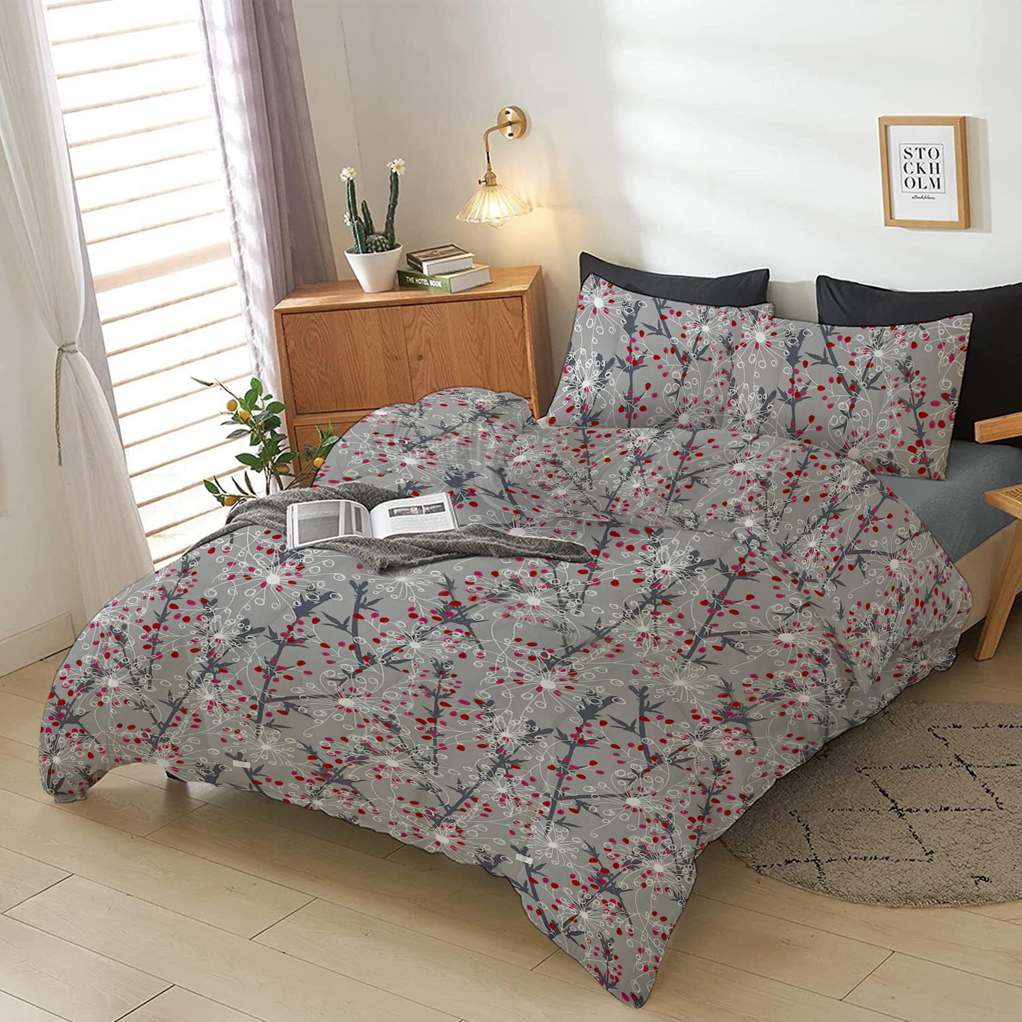 طقم غطاء لحاف سوبر كينج بطبعات 4 قطع من آلتيما  - 240x260 سم-hbxdecorandfurnishings-bedding-duvetsandpillows-image-3
