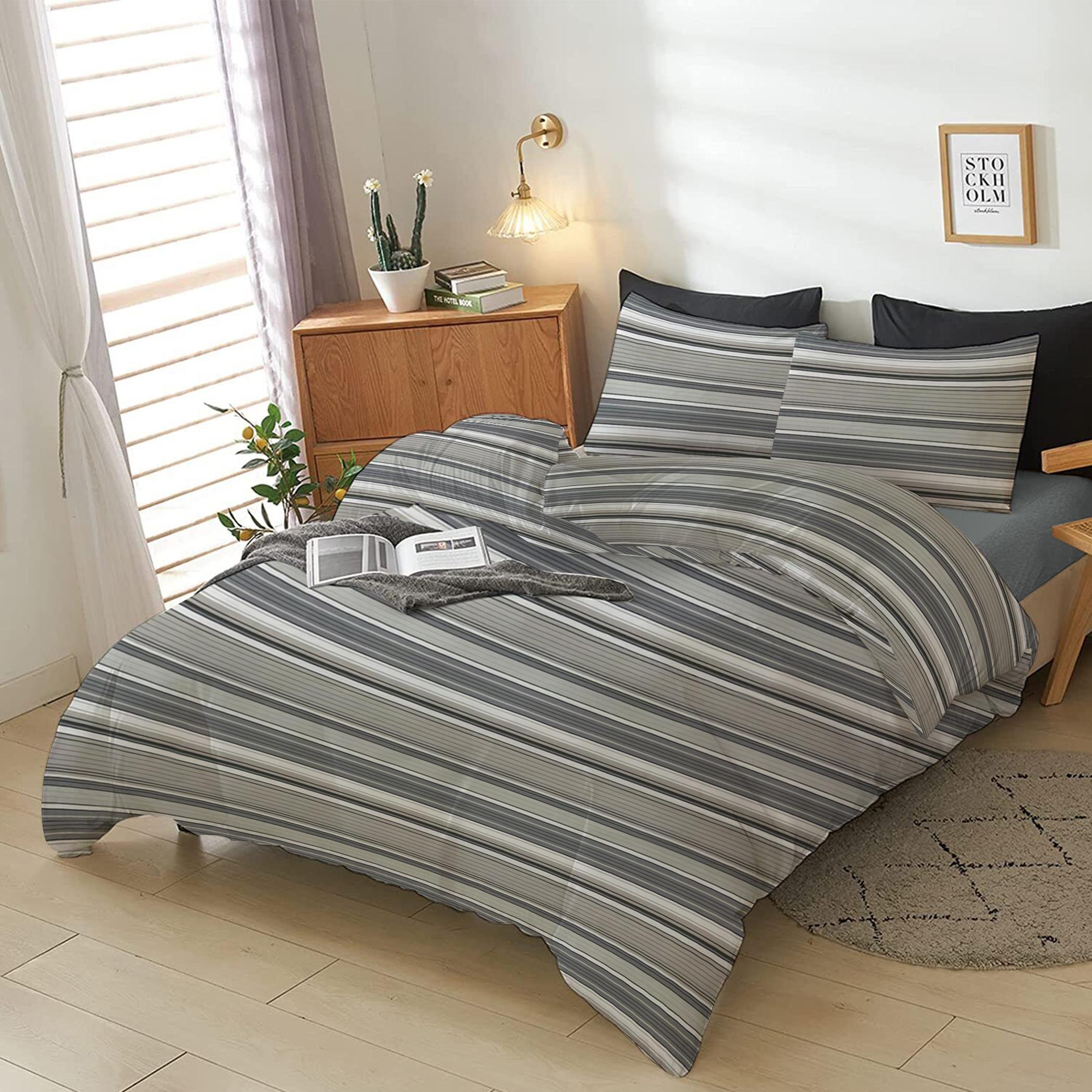 طقم غطاء لحاف سوبر كينج بطبعات 4 قطع من آلتيما  - 240x260 سم-hbxdecorandfurnishings-bedding-duvetsandpillows-image-3