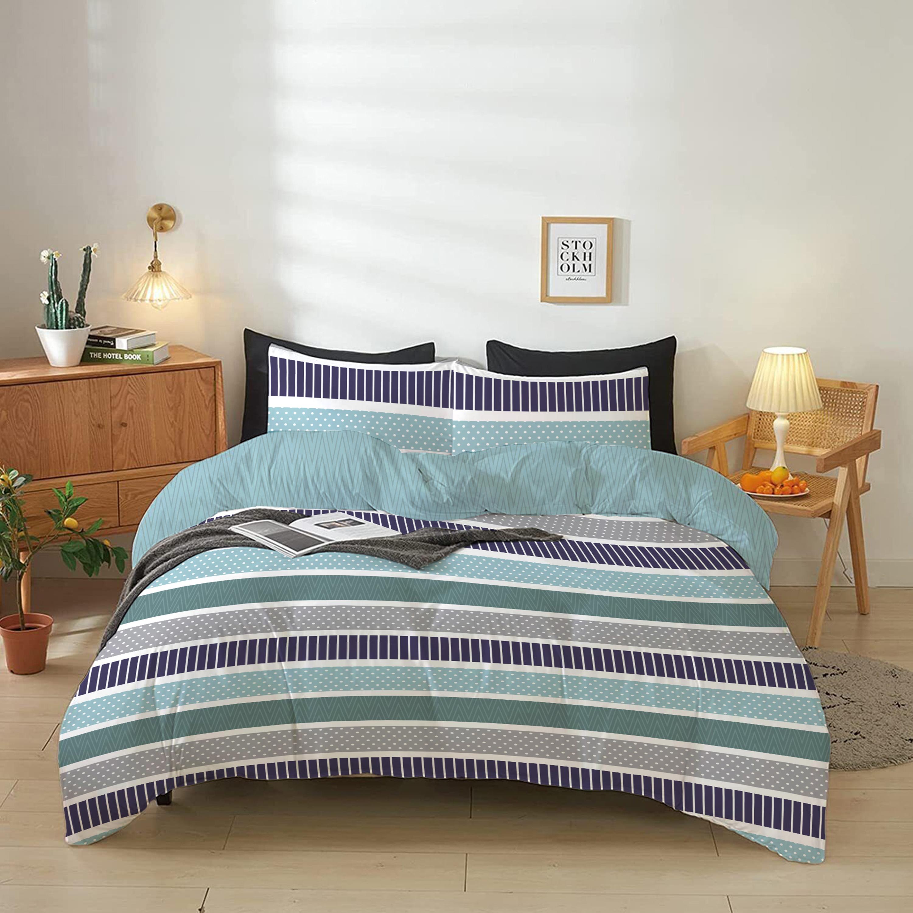 طقم غطاء لحاف سوبر كينج بطبعات 4 قطع من آلتيما  - 240x260 سم-hbxdecorandfurnishings-bedding-duvetsandpillows-image-1