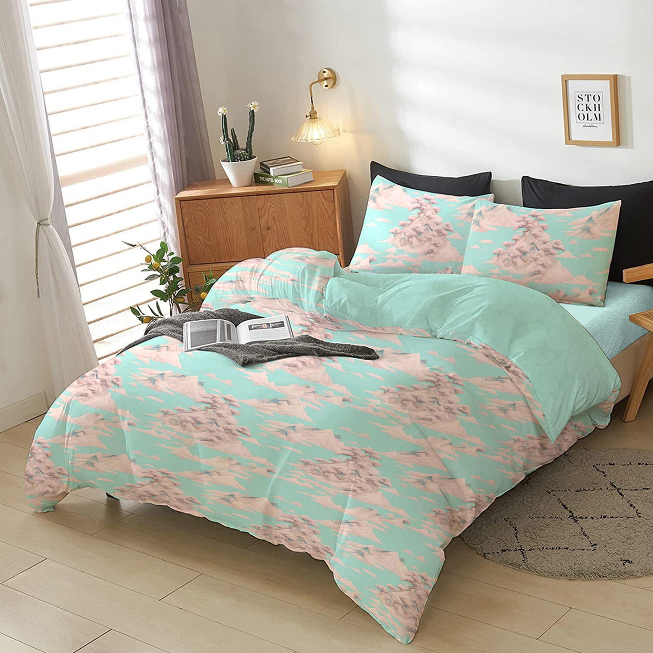طقم غطاء لحاف سوبر كينج بطبعات 4 قطع من آلتيما  - 240x260 سم-hbxdecorandfurnishings-bedding-duvetsandpillows-image-3