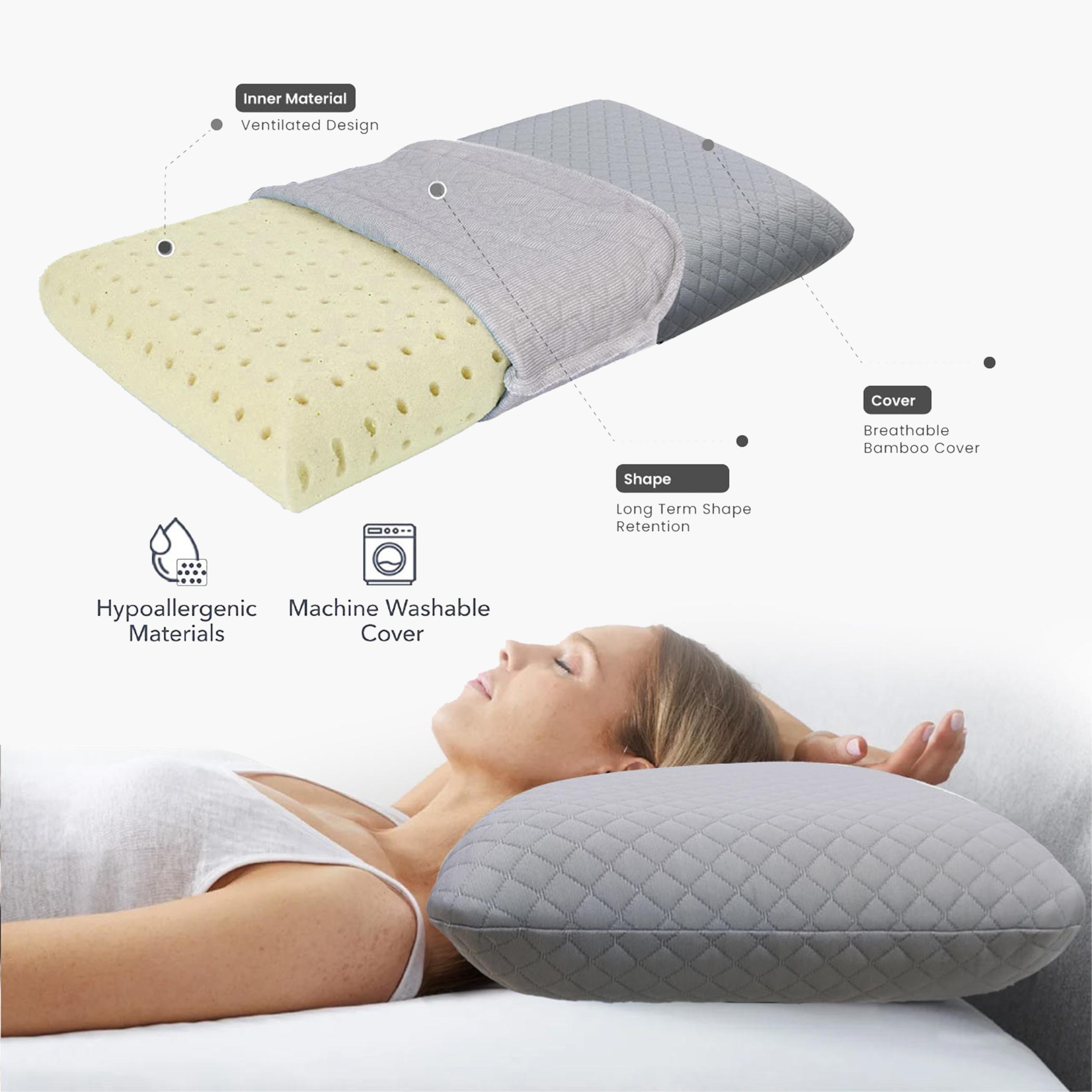 وسادة ميموري فوم كلاسيك بريث إيزي سابونيتا من آلتيما -hbxdecorandfurnishings-bedding-duvetsandpillows-image-3