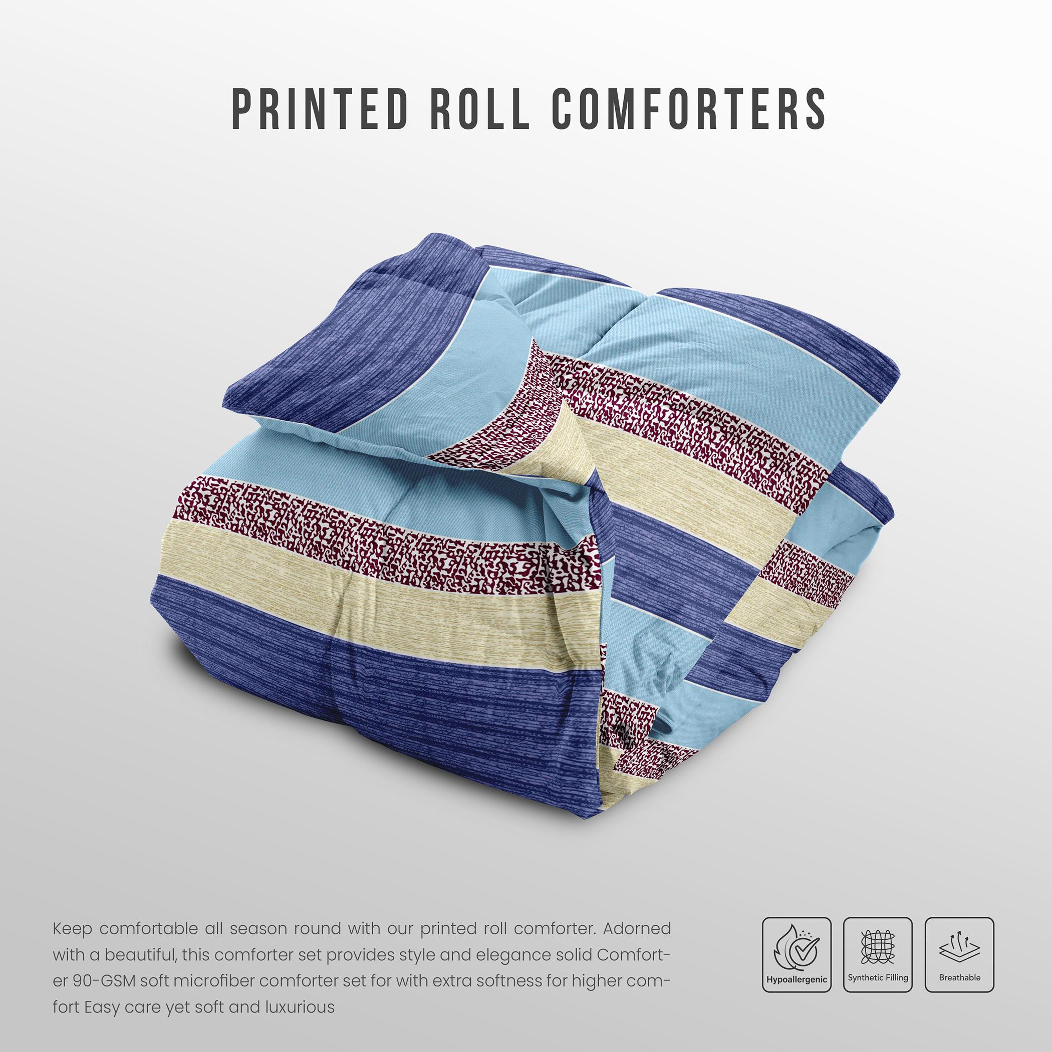 لحاف رول كينج بطبعات من آلتيما  - 220x240 سم-hbxbedroom-bedding-comfortersets-image-3