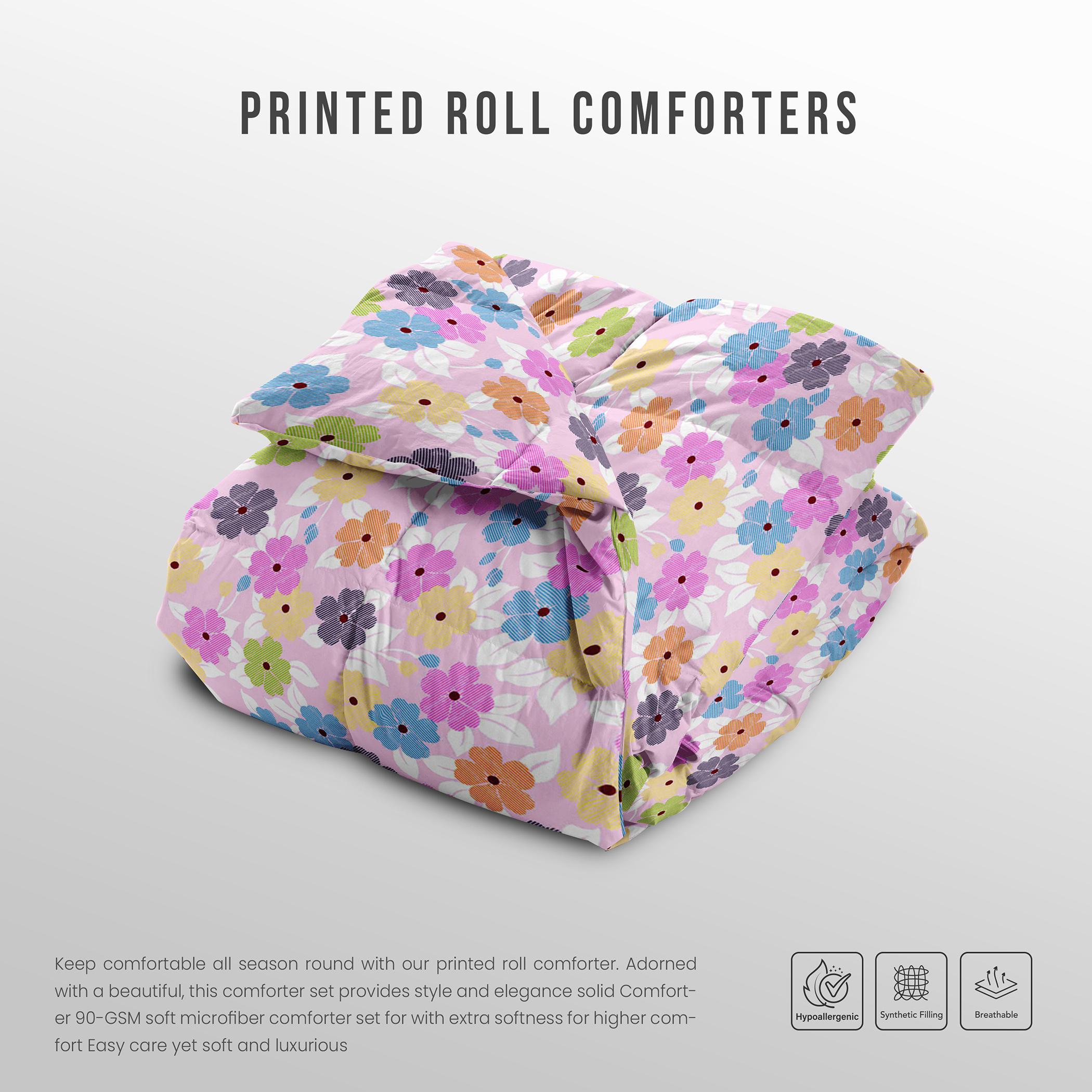 لحاف رول كينج بطبعات من آلتيما  - 220x240 سم-hbxbedroom-bedding-comfortersets-image-3
