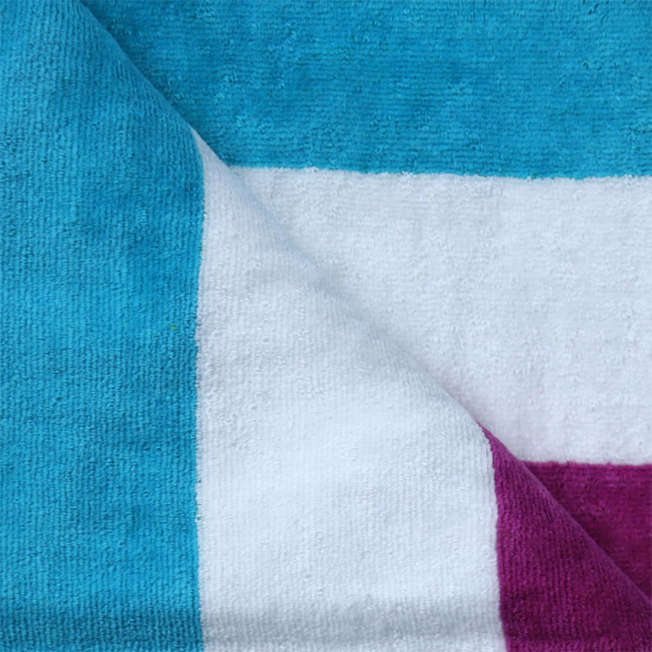 Ultima Cotton Multistripe Reversible Wave Pool Towel - 90x180 cm-hbxbathroom-bathroomtextiles-image-3