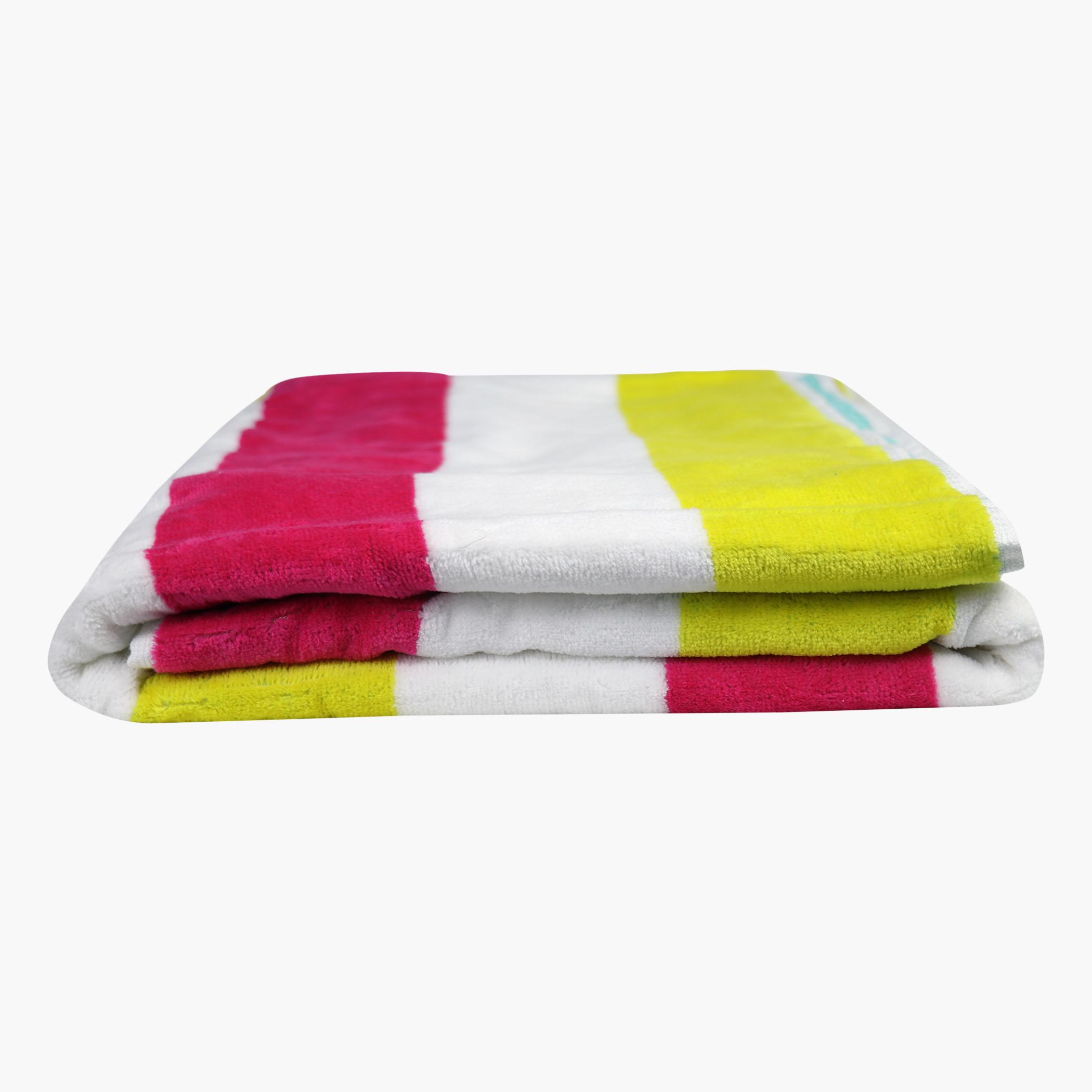 Ultima Cotton Oversized Reversible Striped Pool Bath Towel - 90x180 cm-hbxbathroom-bathroomtextiles-image-3