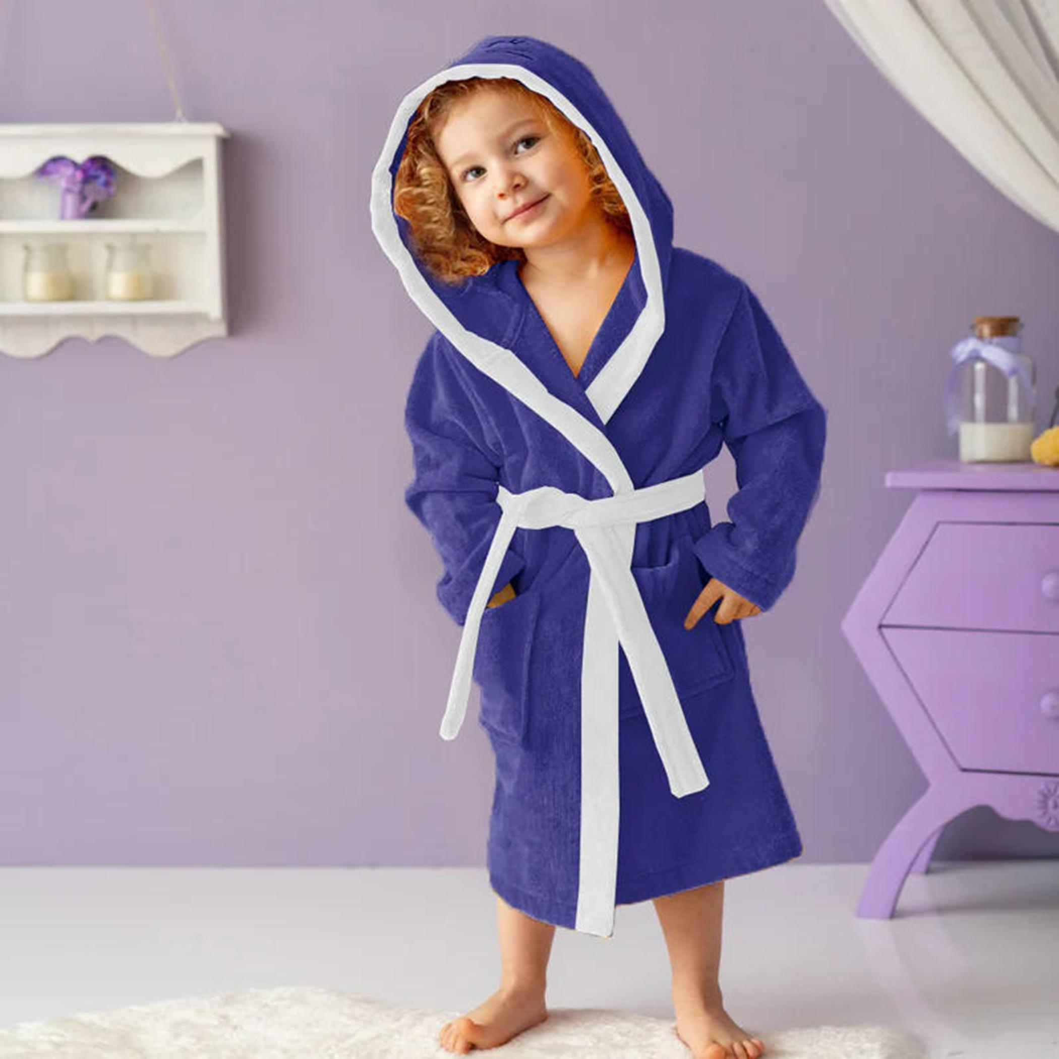 روب استحمام للأطفال بقبّعة وحزام ربط وتطريز بطة من آلتيما  - 6-8 سنوات-hbxhomeware-kidsessentials-kidsbathrobes-image-2