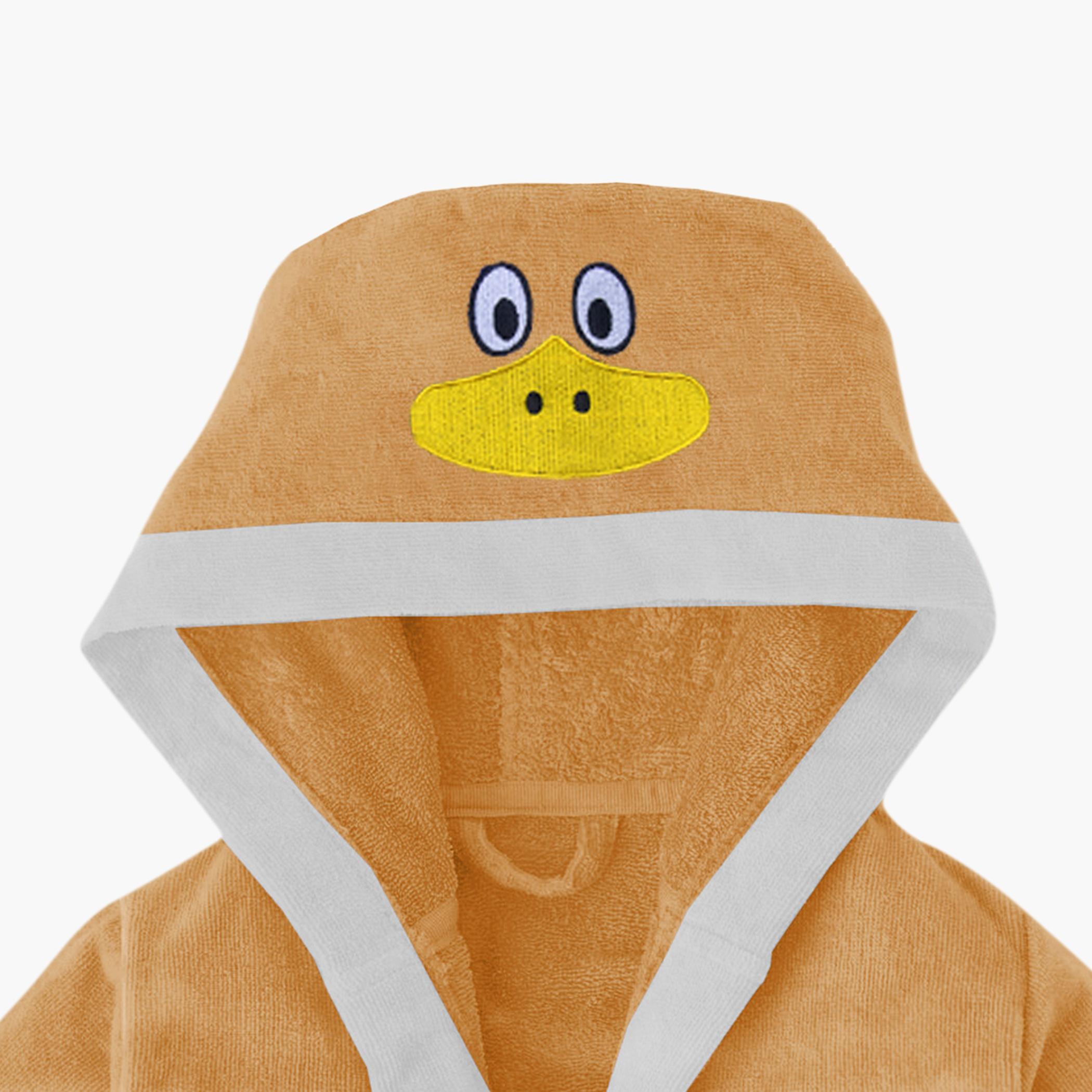 Ultima Bear Embroidered Kids' Bathrobe with Hood and Tie-Up Belt - 6-8 Years-hbxhomeware-kidsessentials-kidsbathrobes-image-5