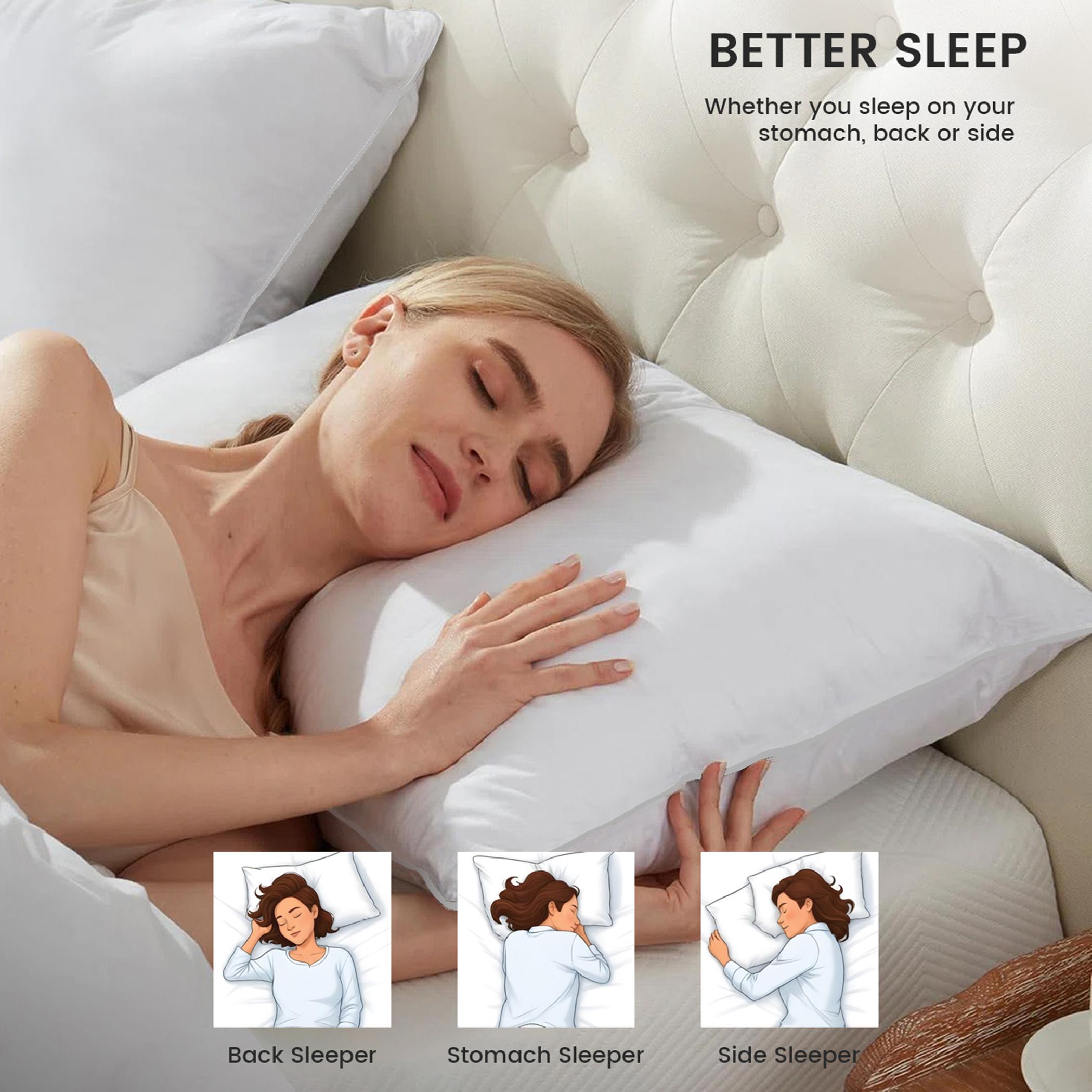 Ultima Luxury Sleep Pillow with Self Fabric Cord - 50x75 cm-hbxdecorandfurnishings-bedding-duvetsandpillows-image-2