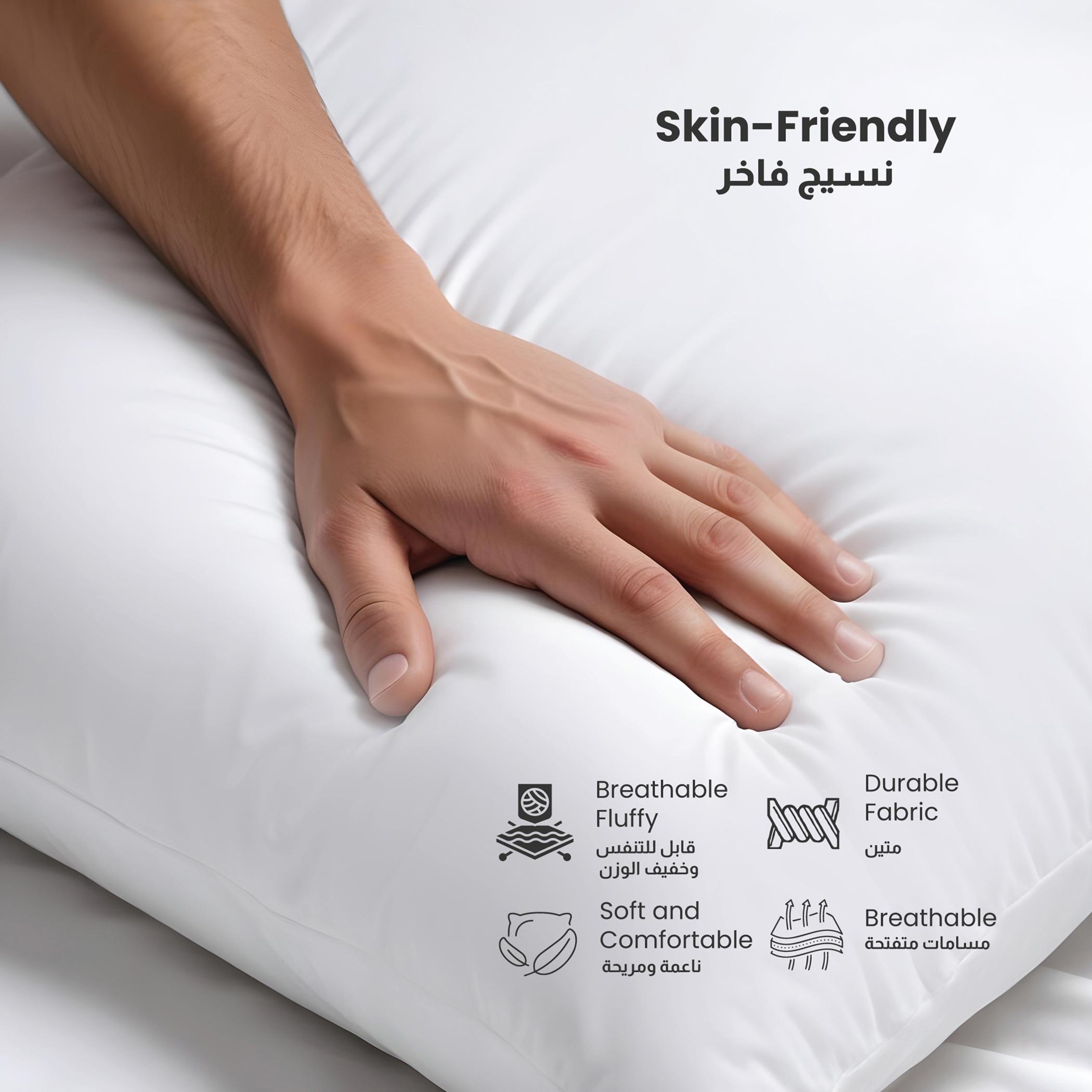 Ultima Luxury Sleep Pillow with Self Fabric Cord - 50x75 cm-hbxdecorandfurnishings-bedding-duvetsandpillows-image-6