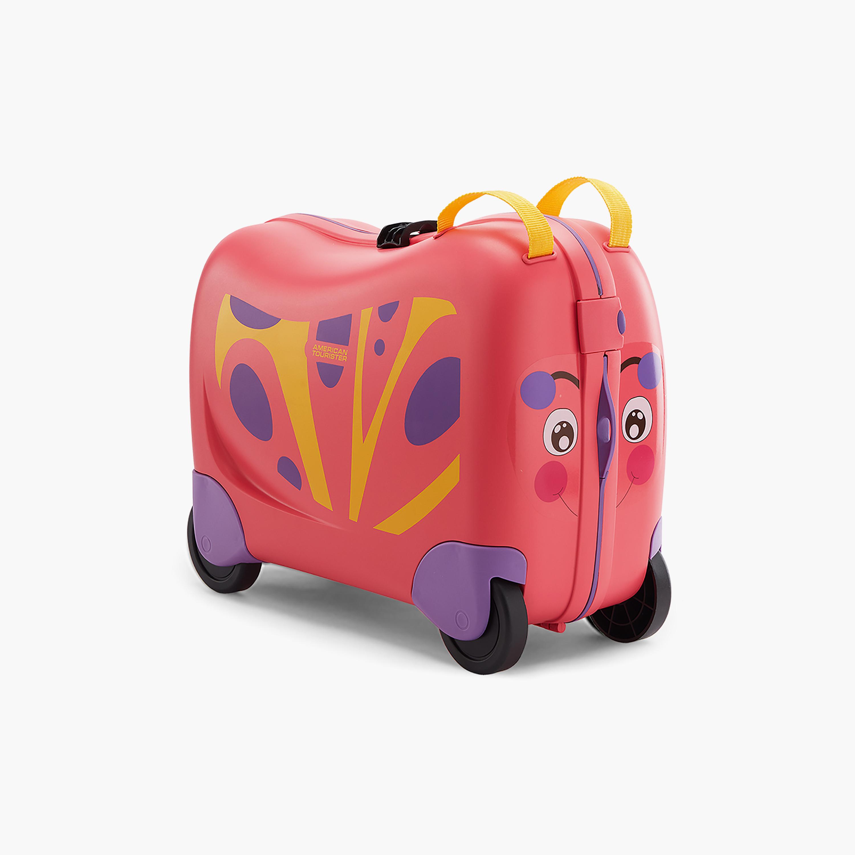American Tourister 35 CM Pink Butterfly Skittle Kids Luggage with Wheels | FH090011-travel-kidstrolleyandbags-image-1