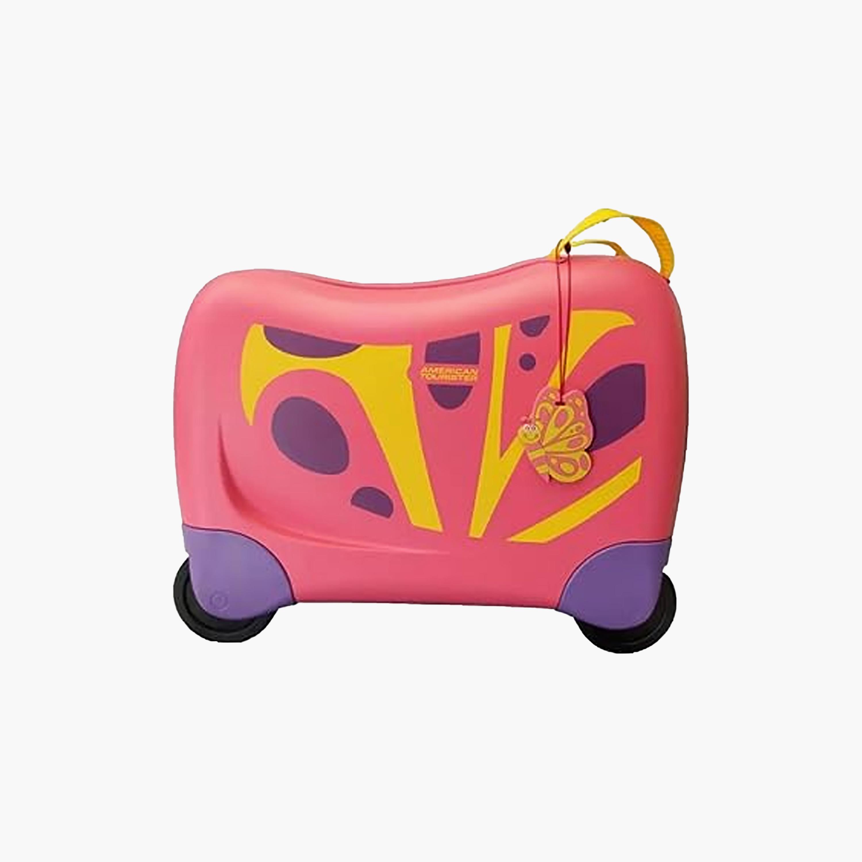 American Tourister 35 CM Pink Butterfly Skittle Kids Luggage with Wheels | FH090011-travel-kidstrolleyandbags-image-2