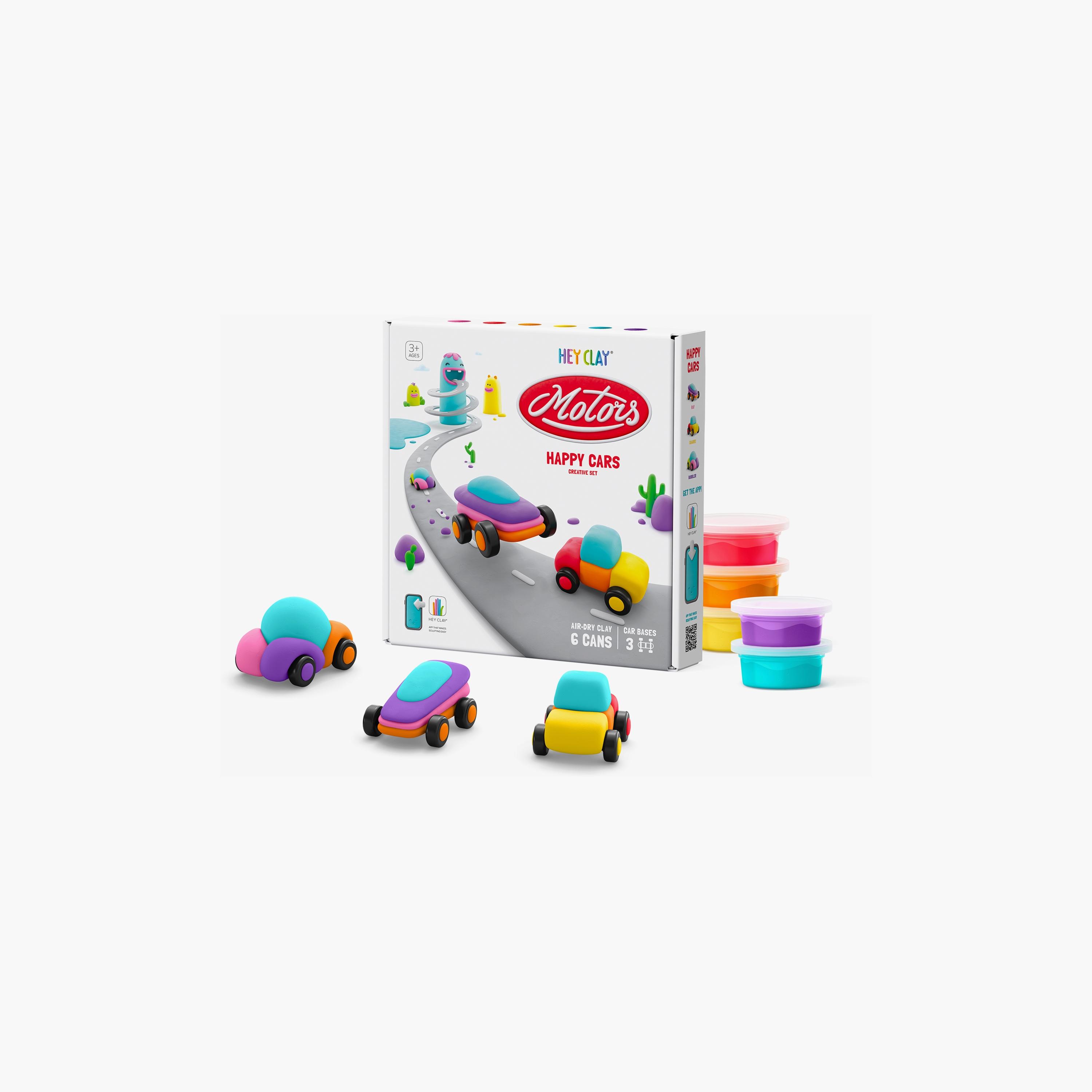 Hey Clay 6-Piece Happy Cars Air Dry Clay Kit-school-artsandcrafts-image-1