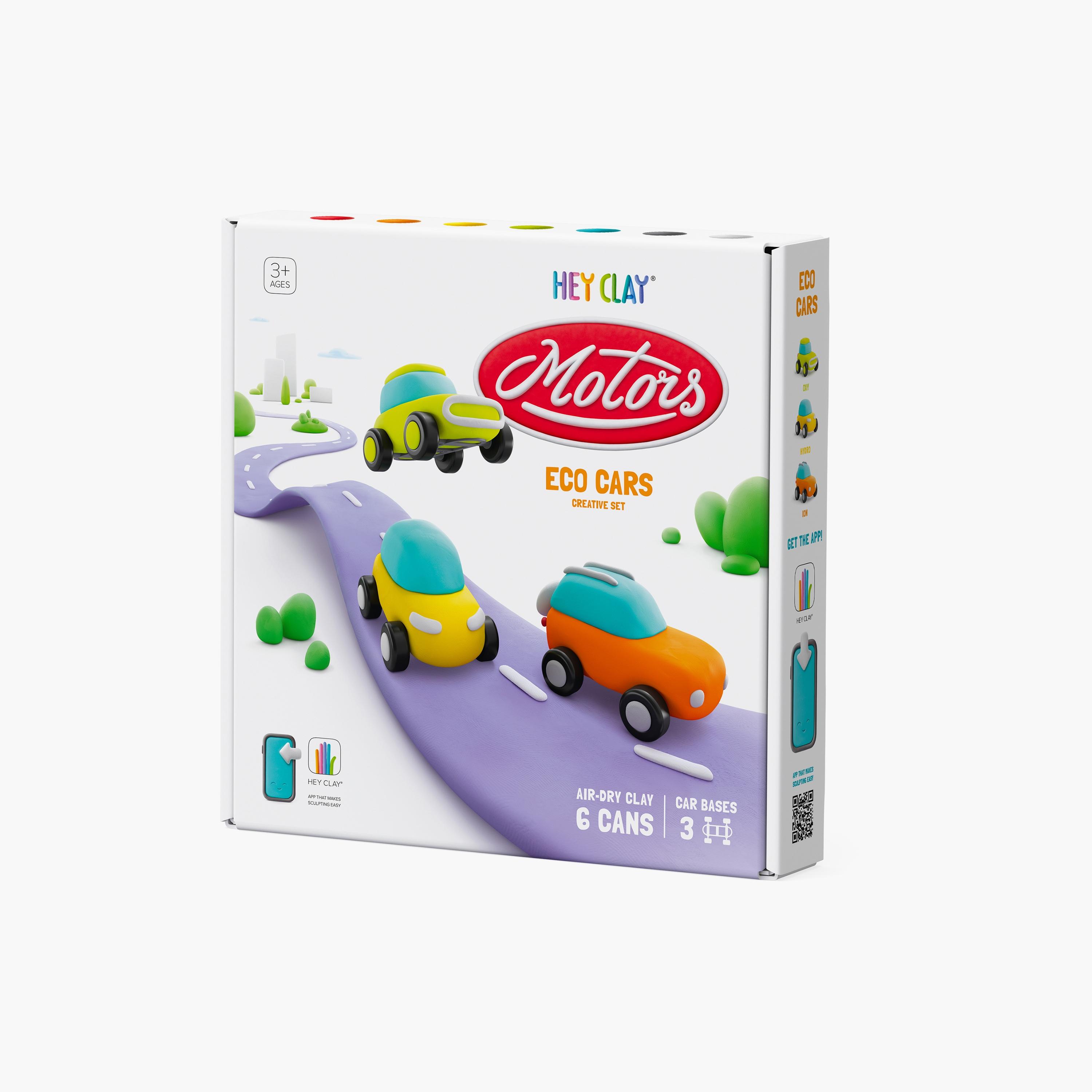 Hey Clay 6-Piece Eco Cars Air Dry Clay Kit-school-artsandcrafts-image-2