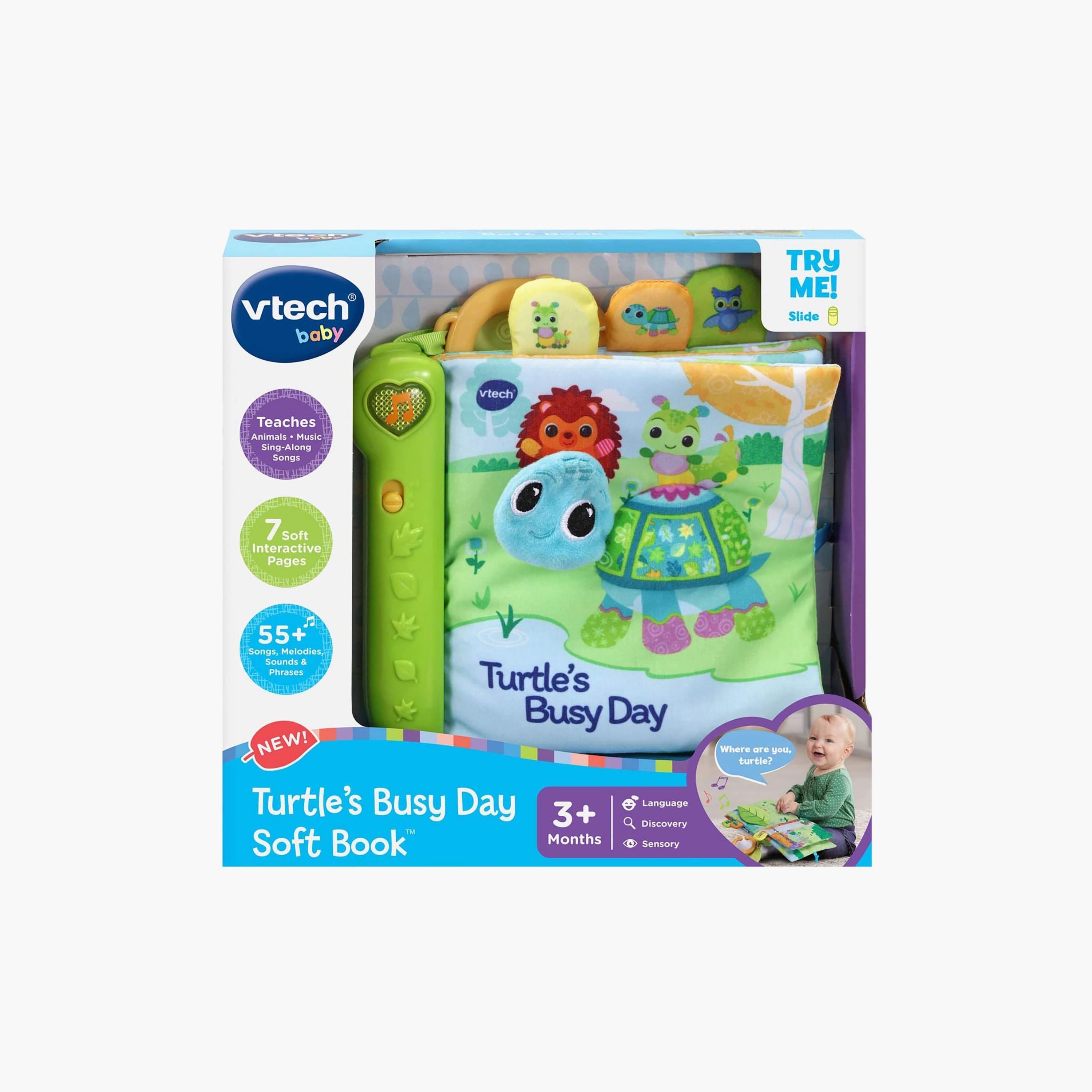 كتاب ناعم موسيقي ترتلز بيزي داي من في تيك، أخضر-toys-babyandtoddlertoys-lightsandmusicaltoys-image-2