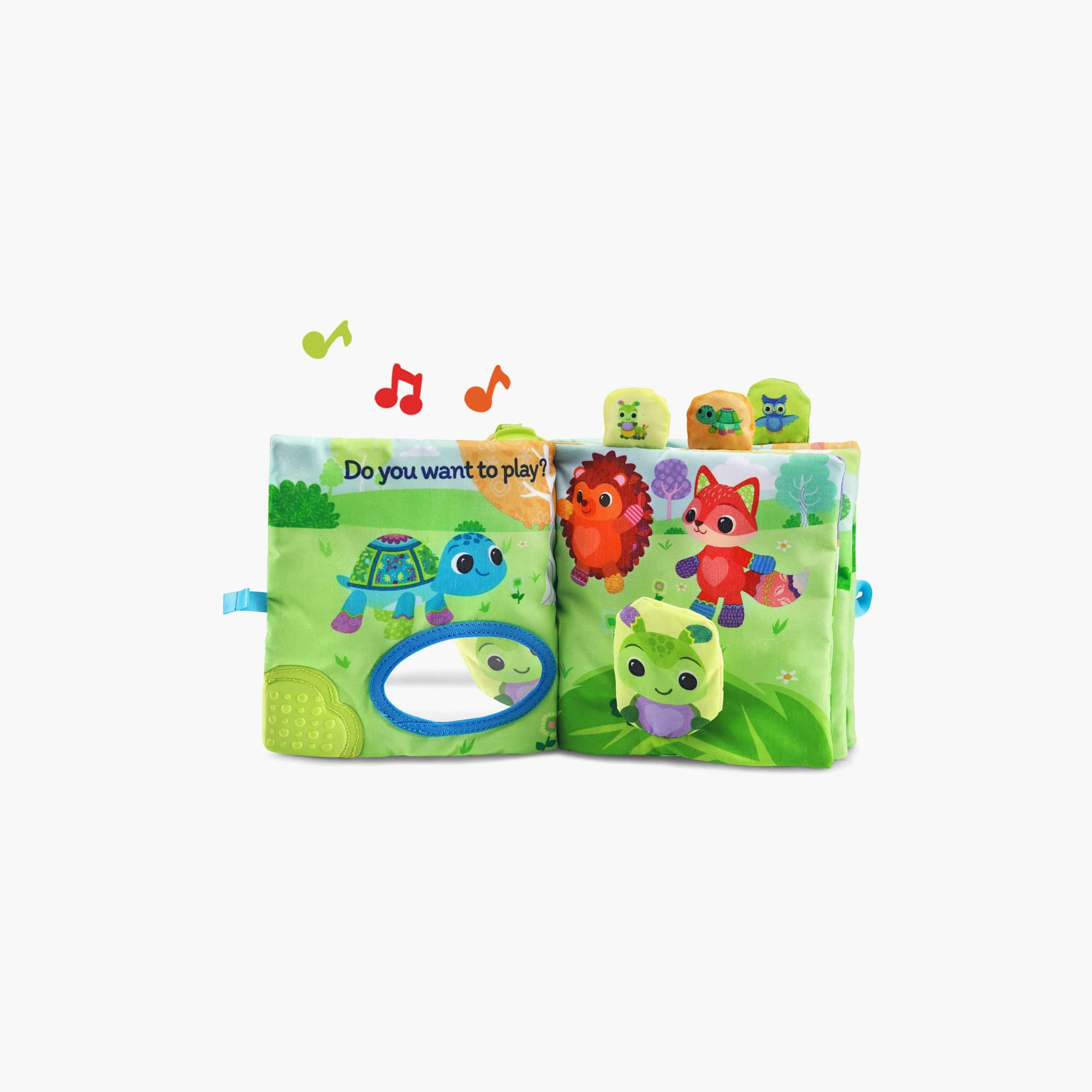 كتاب ناعم موسيقي ترتلز بيزي داي من في تيك، أخضر-toys-babyandtoddlertoys-lightsandmusicaltoys-image-3