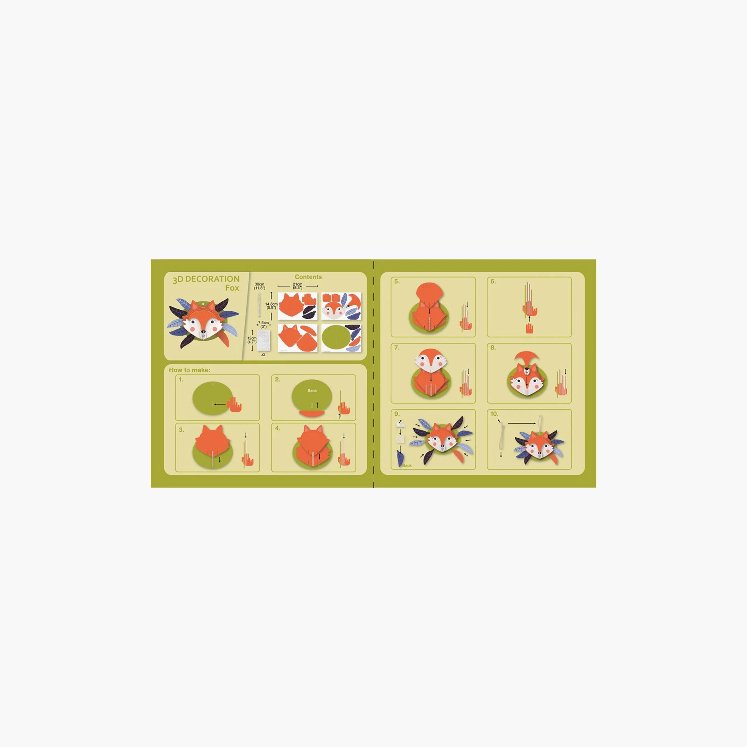 Avenir 3D Decoration Fox Puzzles Kit-toys-indoortoys-puzzles-image-4