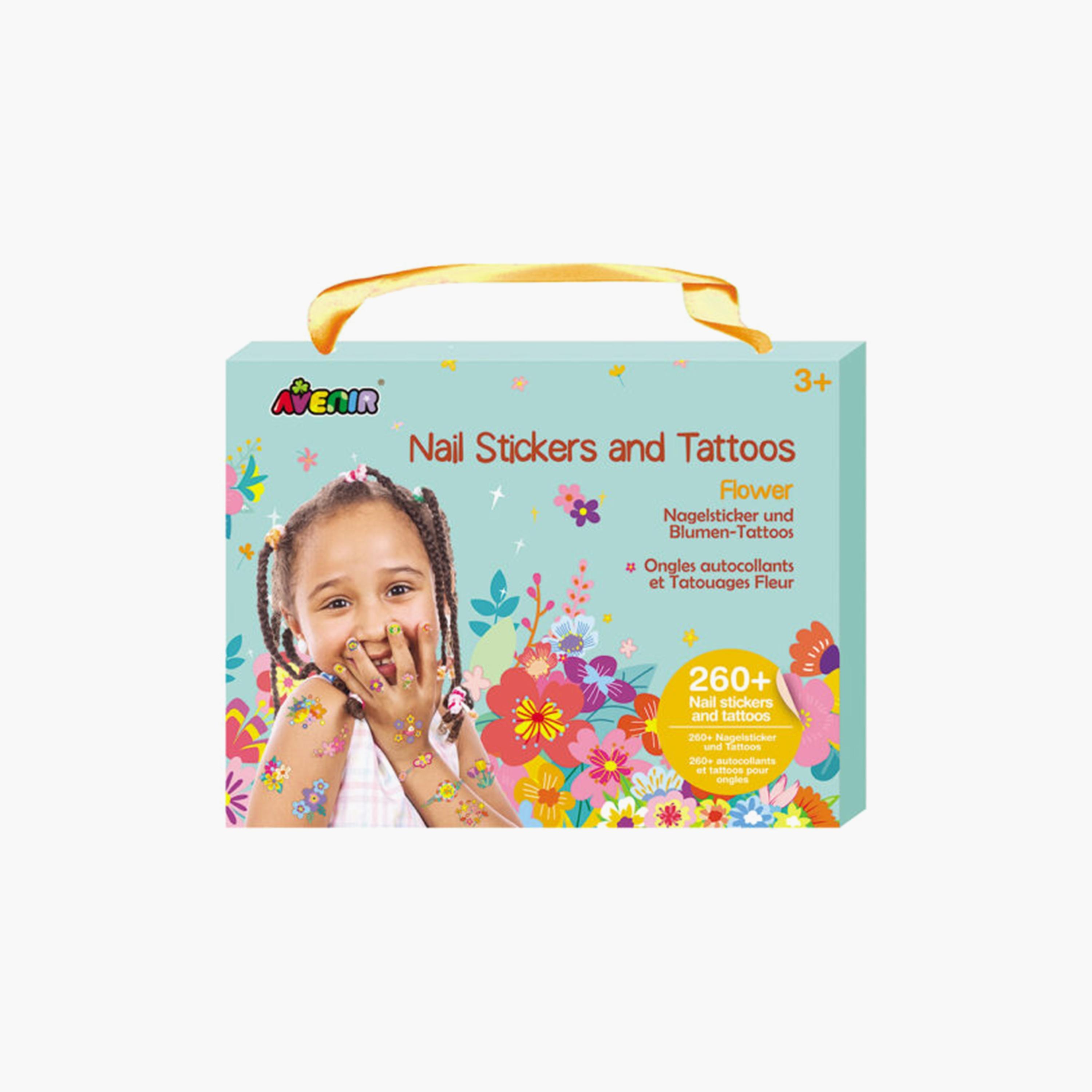Avenir Flower Nail Stickers and Tattoos Kit-school-artsandcrafts-image-1