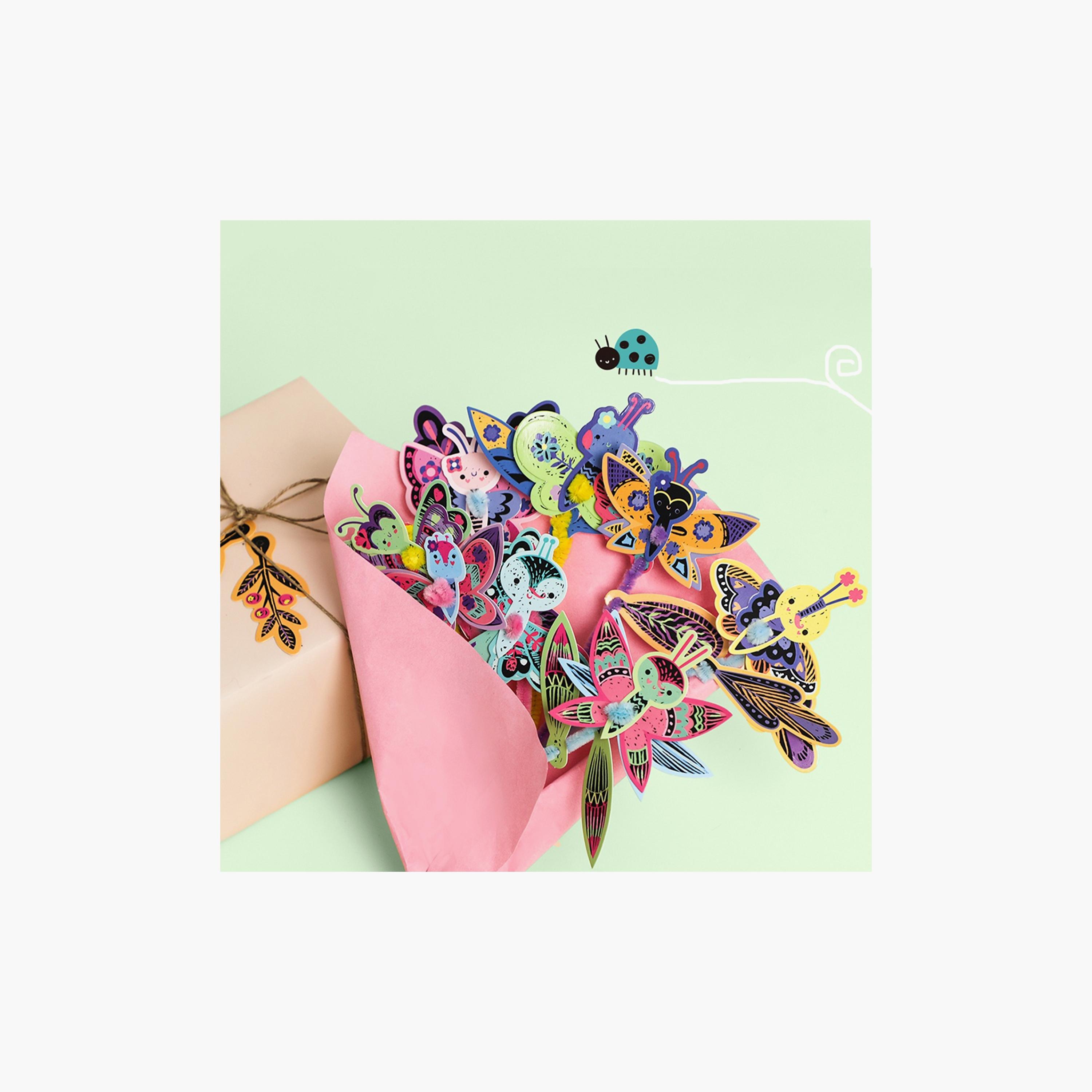 Avenir Scratch Bouquet Kit, Butterfly-school-artsandcrafts-image-1