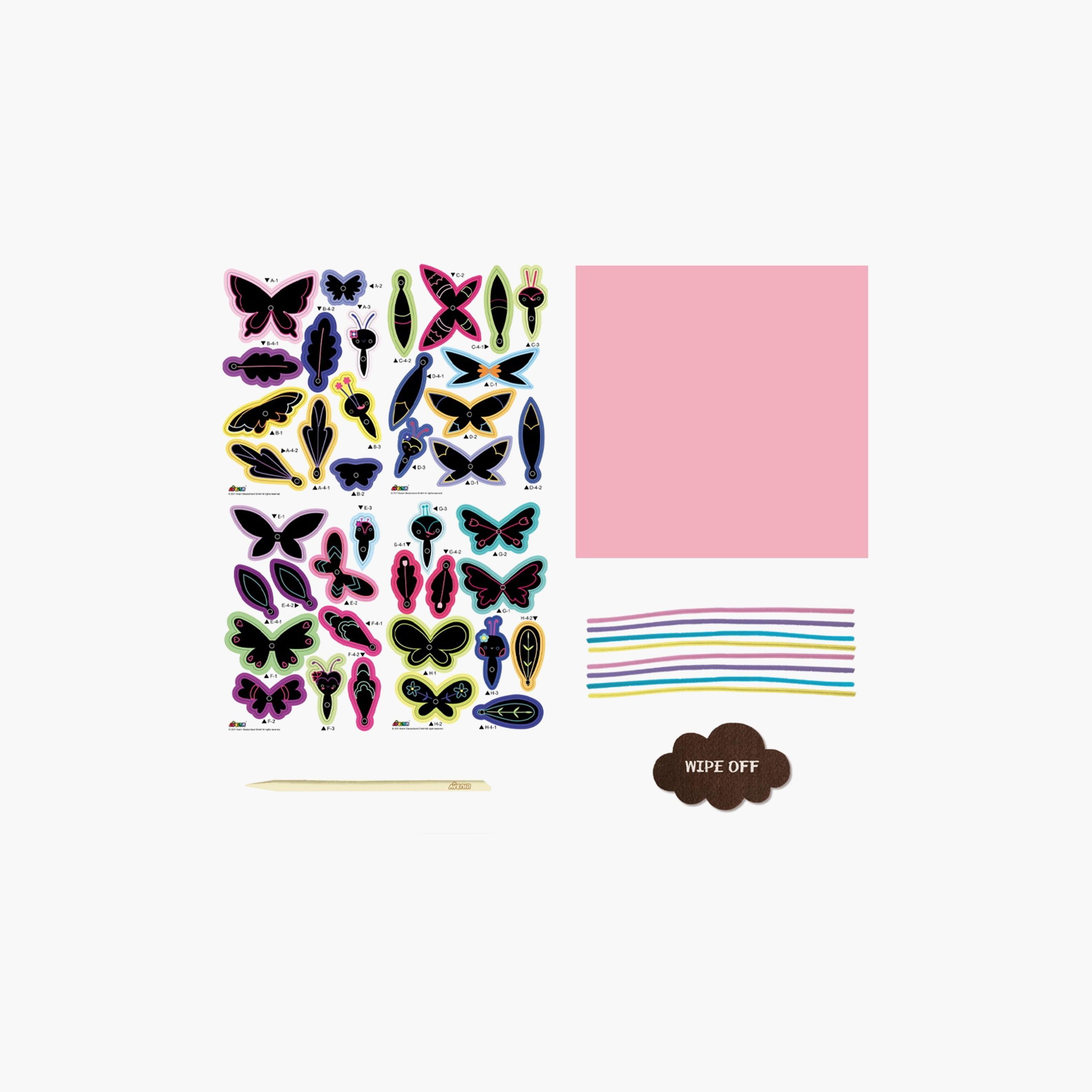Avenir Scratch Bouquet Kit, Butterfly-school-artsandcrafts-image-3