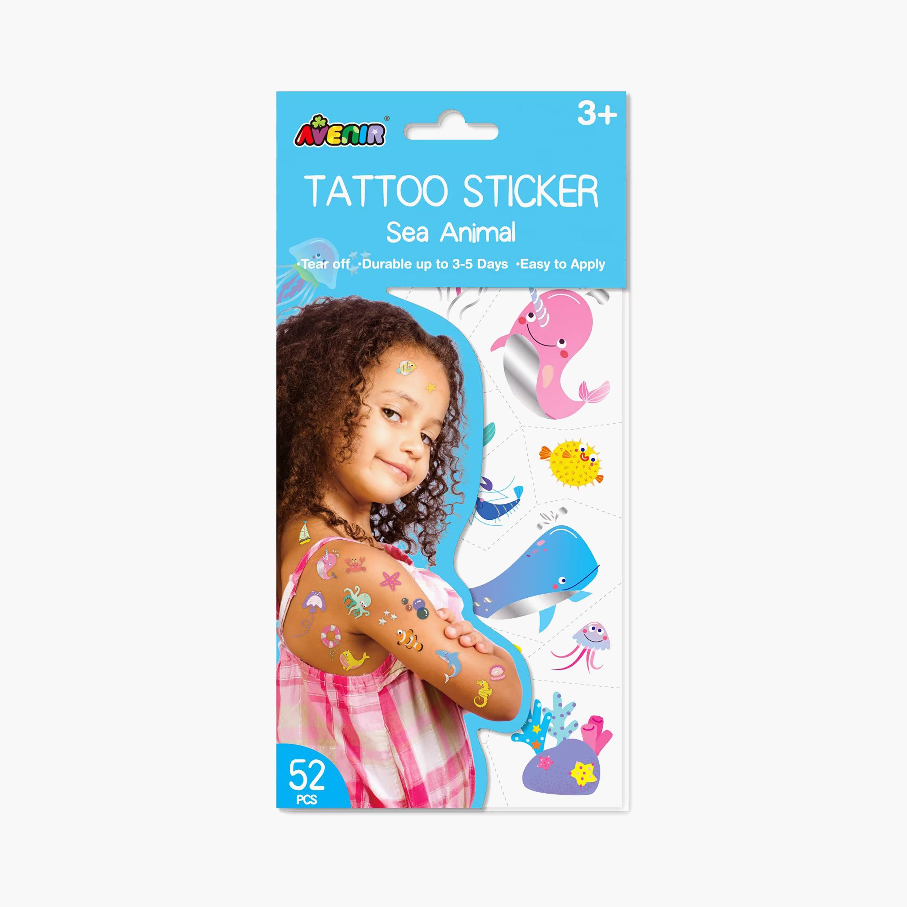 Avenir 52-Piece Sea Animal Tattoos Stickers Kit-school-artsandcrafts-image-1