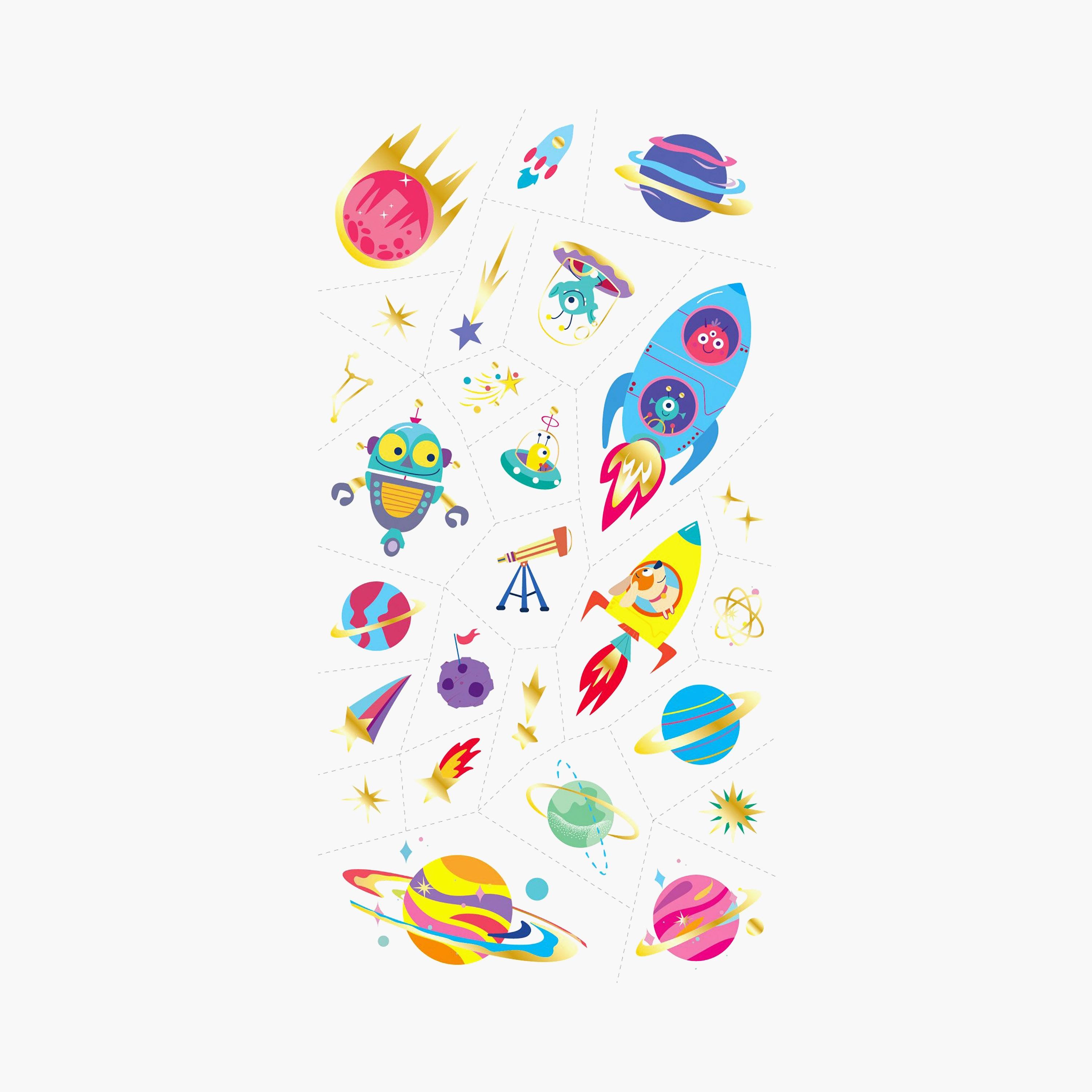 Avenir 53-Piece Space Tattoos Stickers Kit-school-artsandcrafts-image-3