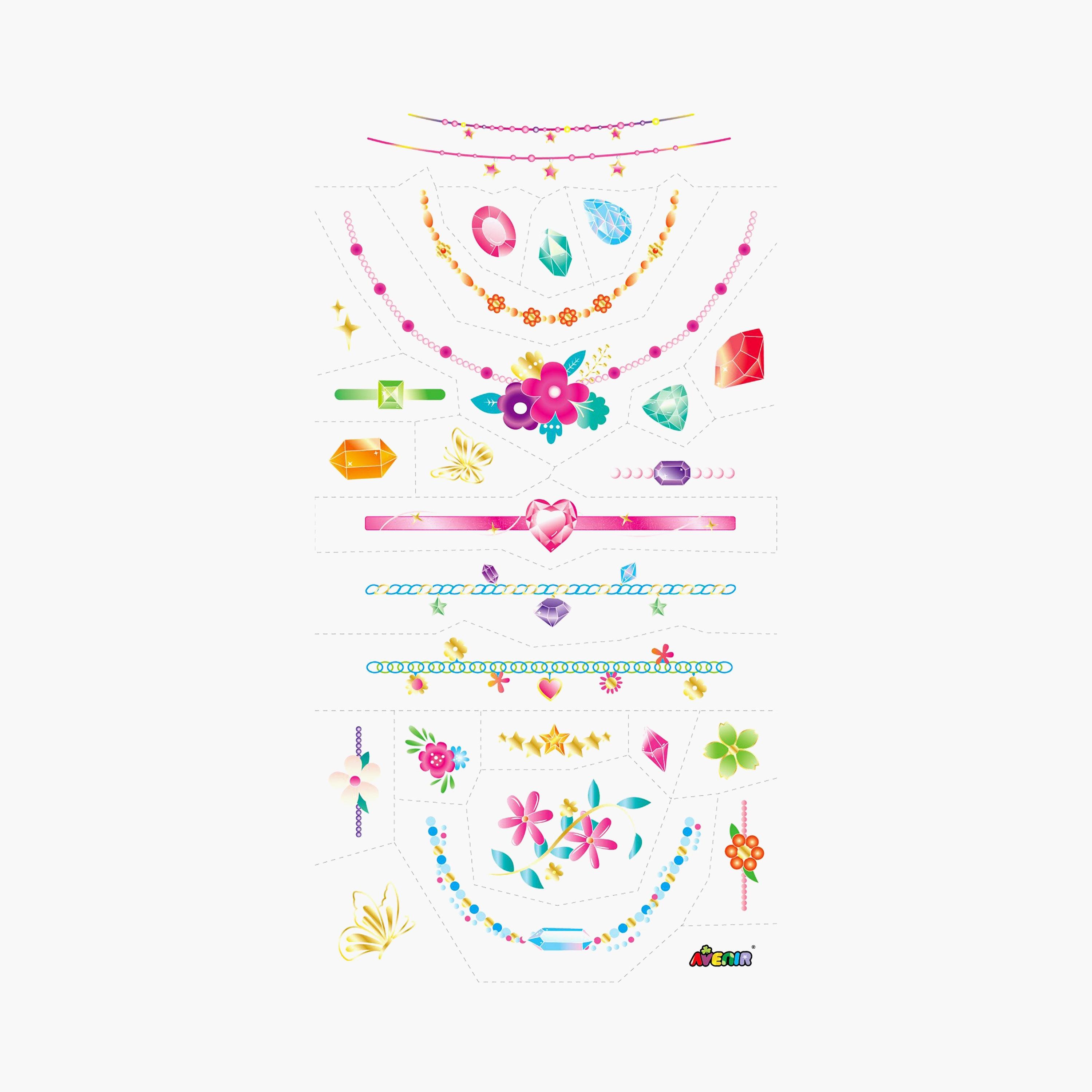 Avenir 50-Piece Jewelry Tattoos Stickers Kit-school-artsandcrafts-image-1