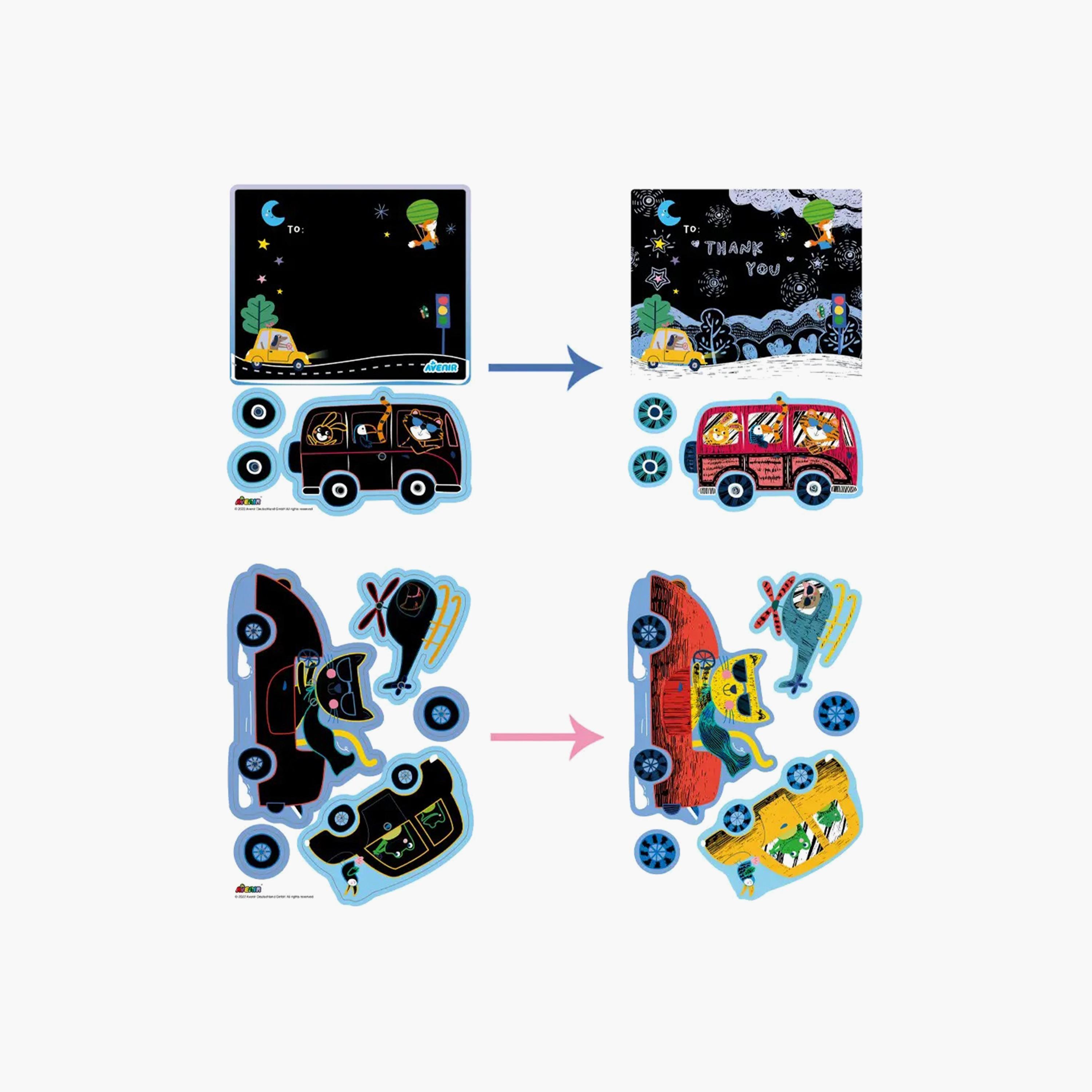 Avenir Cars Scratch Craft Kit-school-artsandcrafts-image-2