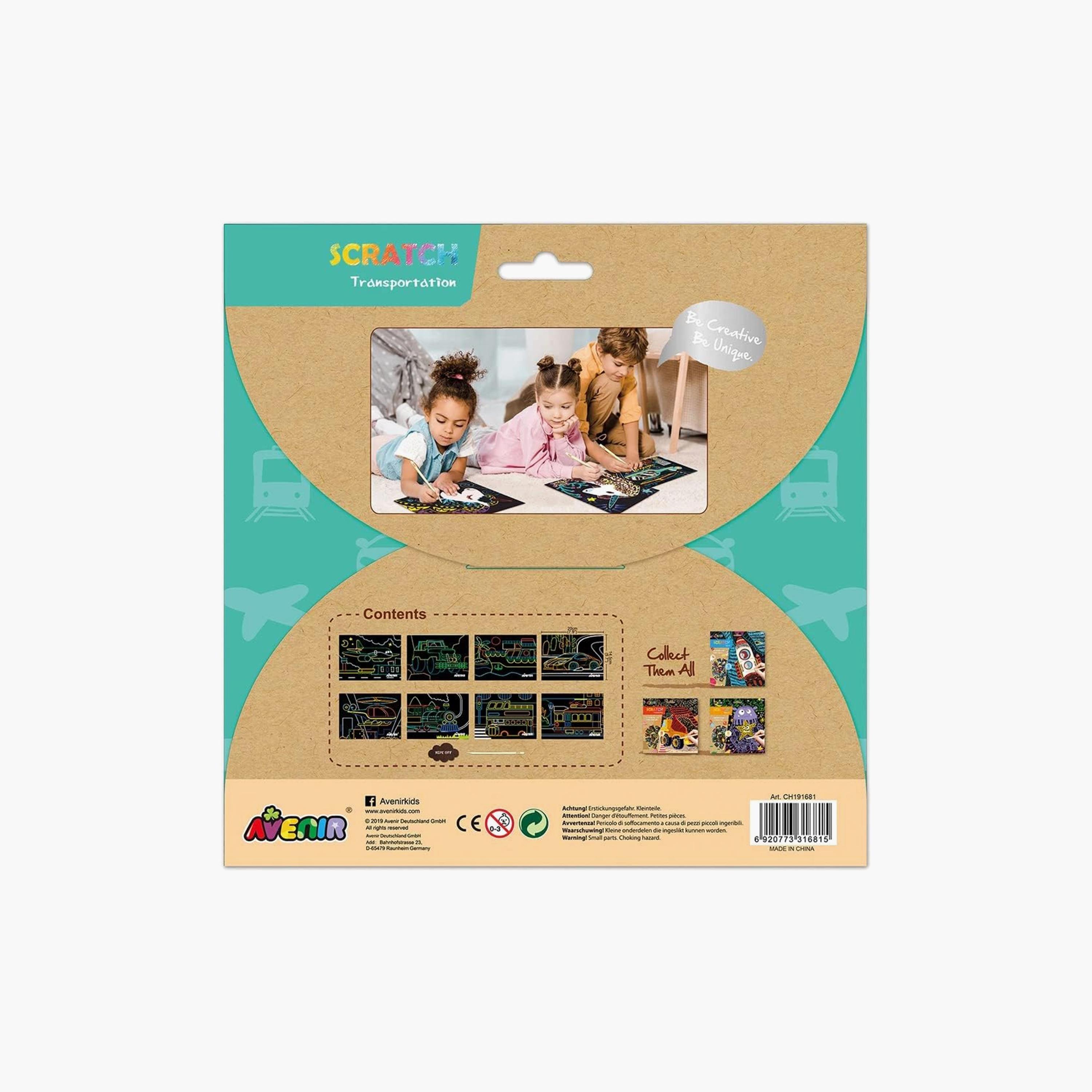 Avenir Scratch Art Kit, Transportation-school-artsandcrafts-image-5