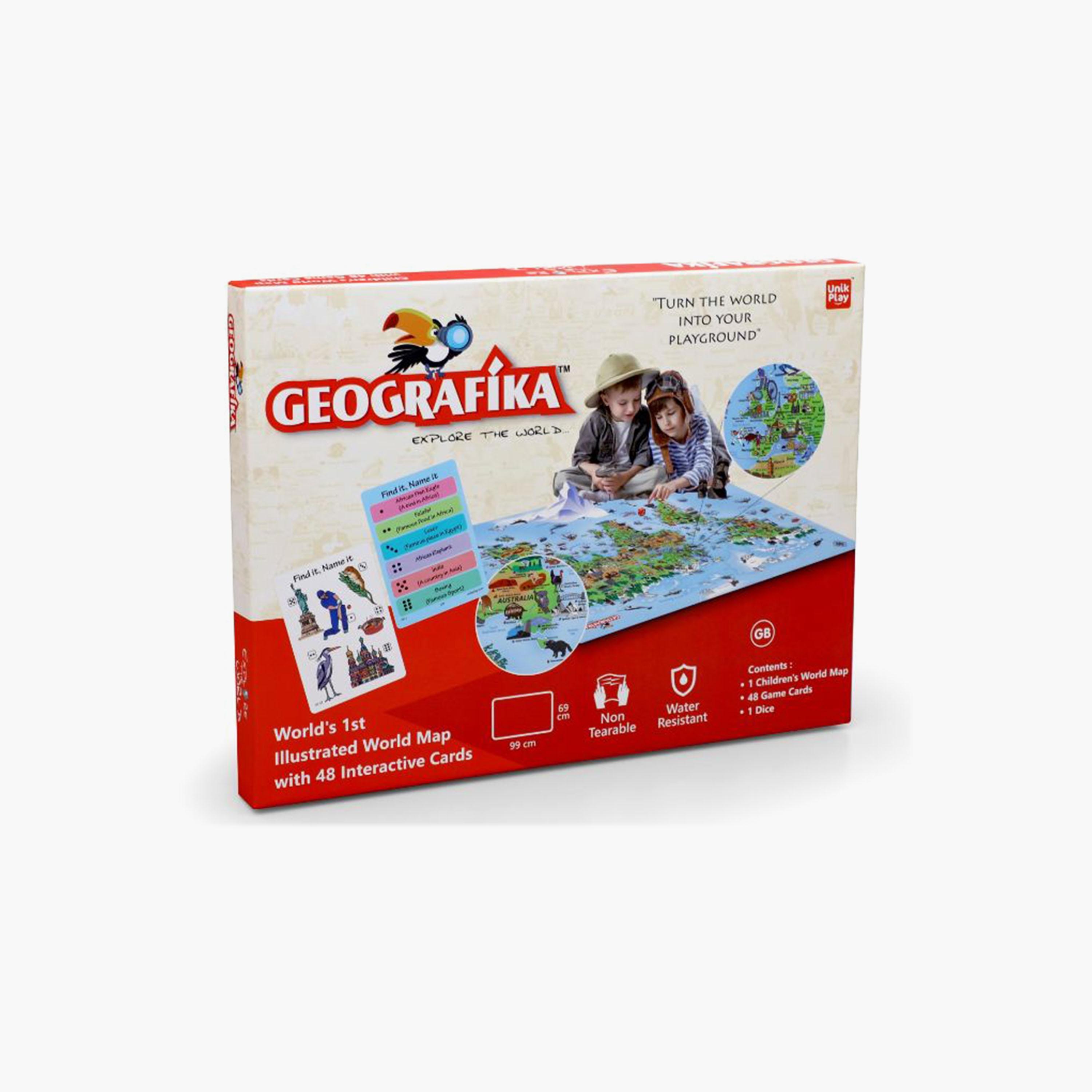 Unikplay Geografika World Map Educational Board Game-toys-indoortoys-boardgames-image-1