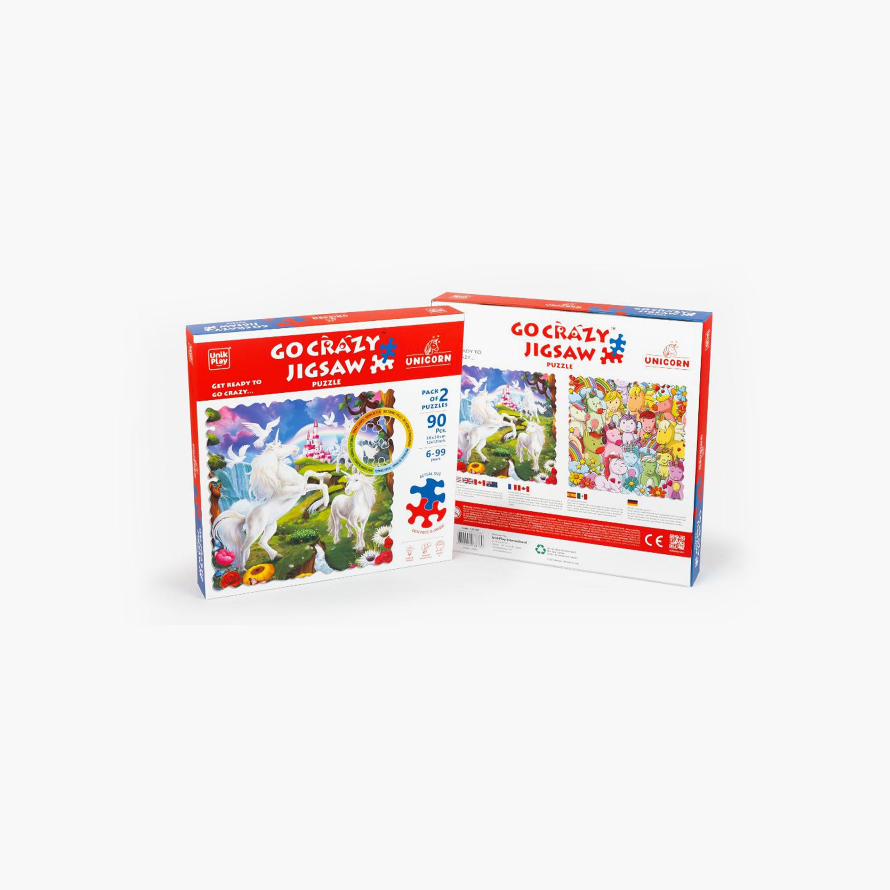 Unikplay Go Crazy Jigsaw Puzzle with 2 Sorting Trays, Unicorn-toys-indoortoys-puzzles-image-1
