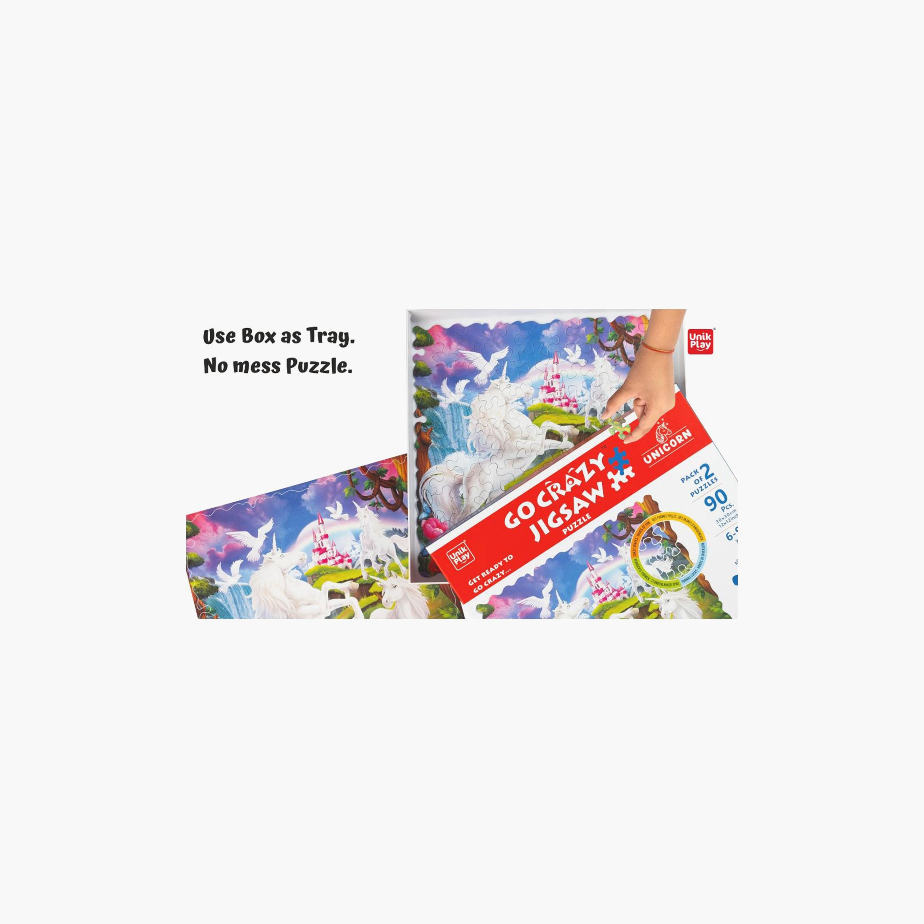 Unikplay Go Crazy Jigsaw Puzzle with 2 Sorting Trays, Unicorn-toys-indoortoys-puzzles-image-4