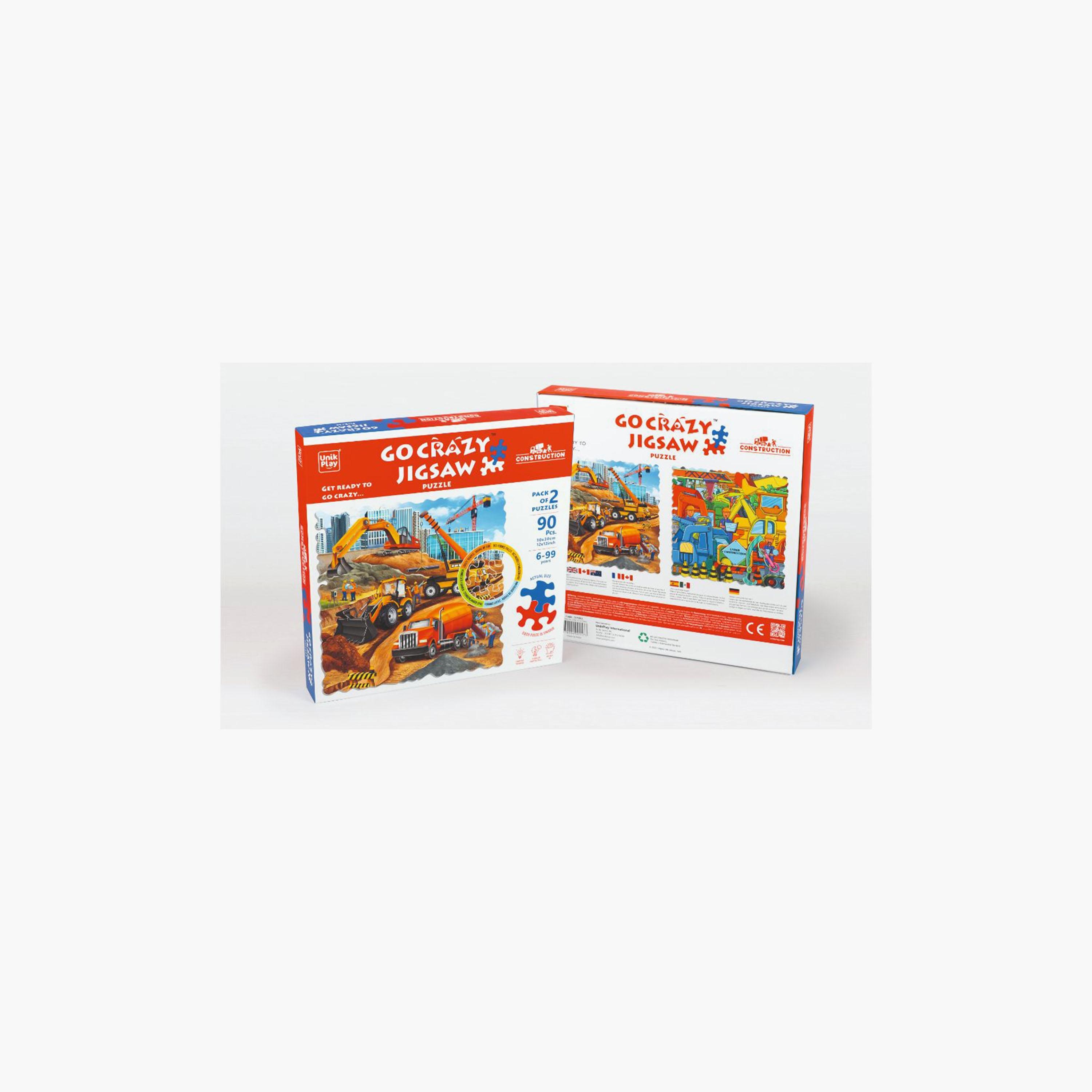 Unikplay Go Crazy Jigsaw Puzzle with 2 Sorting Trays, Construction-toys-indoortoys-puzzles-image-1