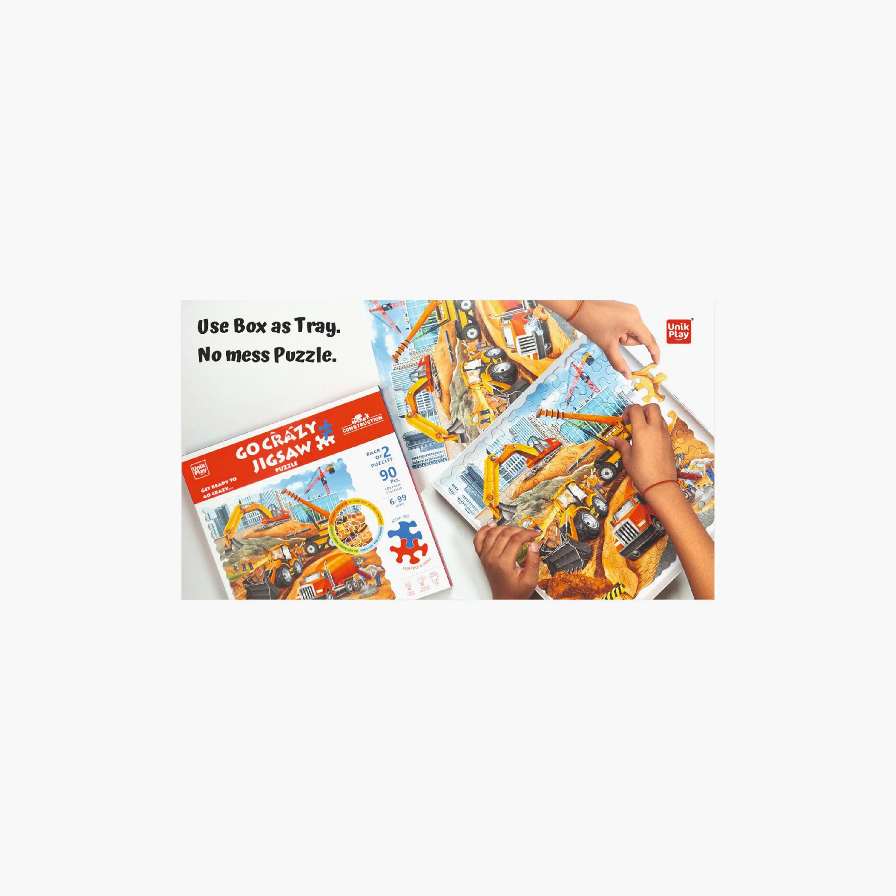 Unikplay Go Crazy Jigsaw Puzzle with 2 Sorting Trays, Construction-toys-indoortoys-puzzles-image-4
