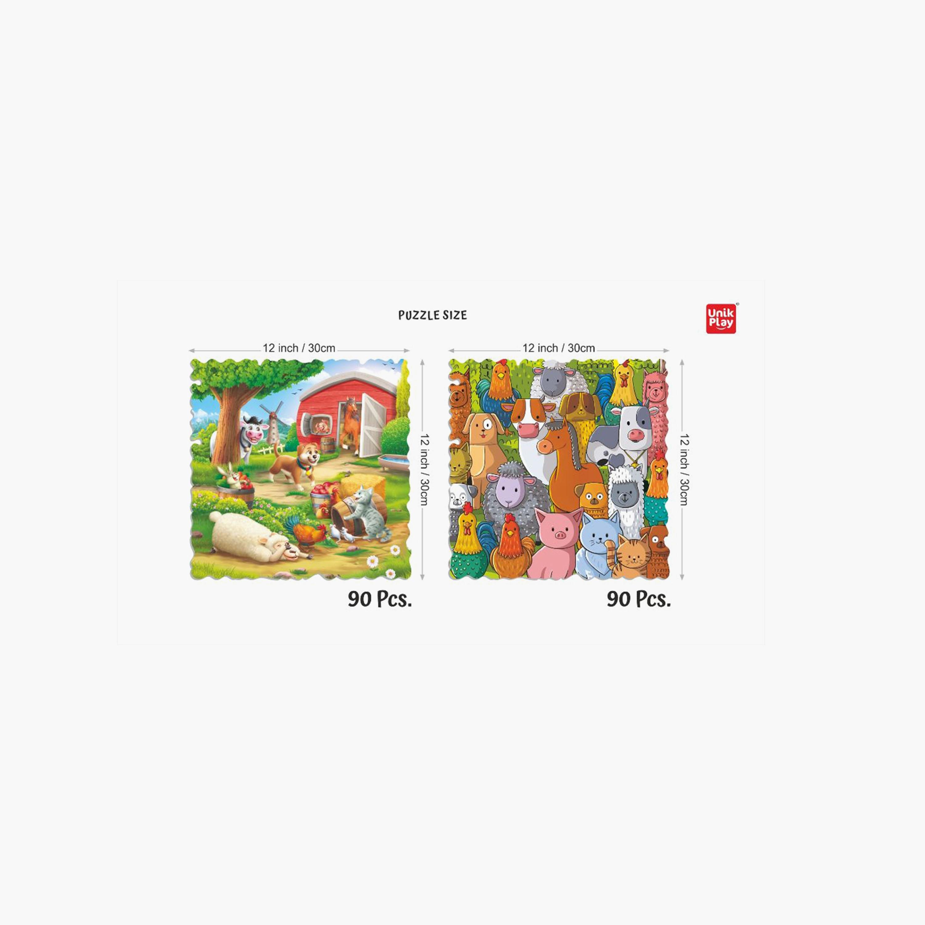 لغز الصور المتقطعة جو كريزي مع 2 صينية فرز من يونيكبلاي، مزرعة-toys-indoortoys-puzzles-image-2
