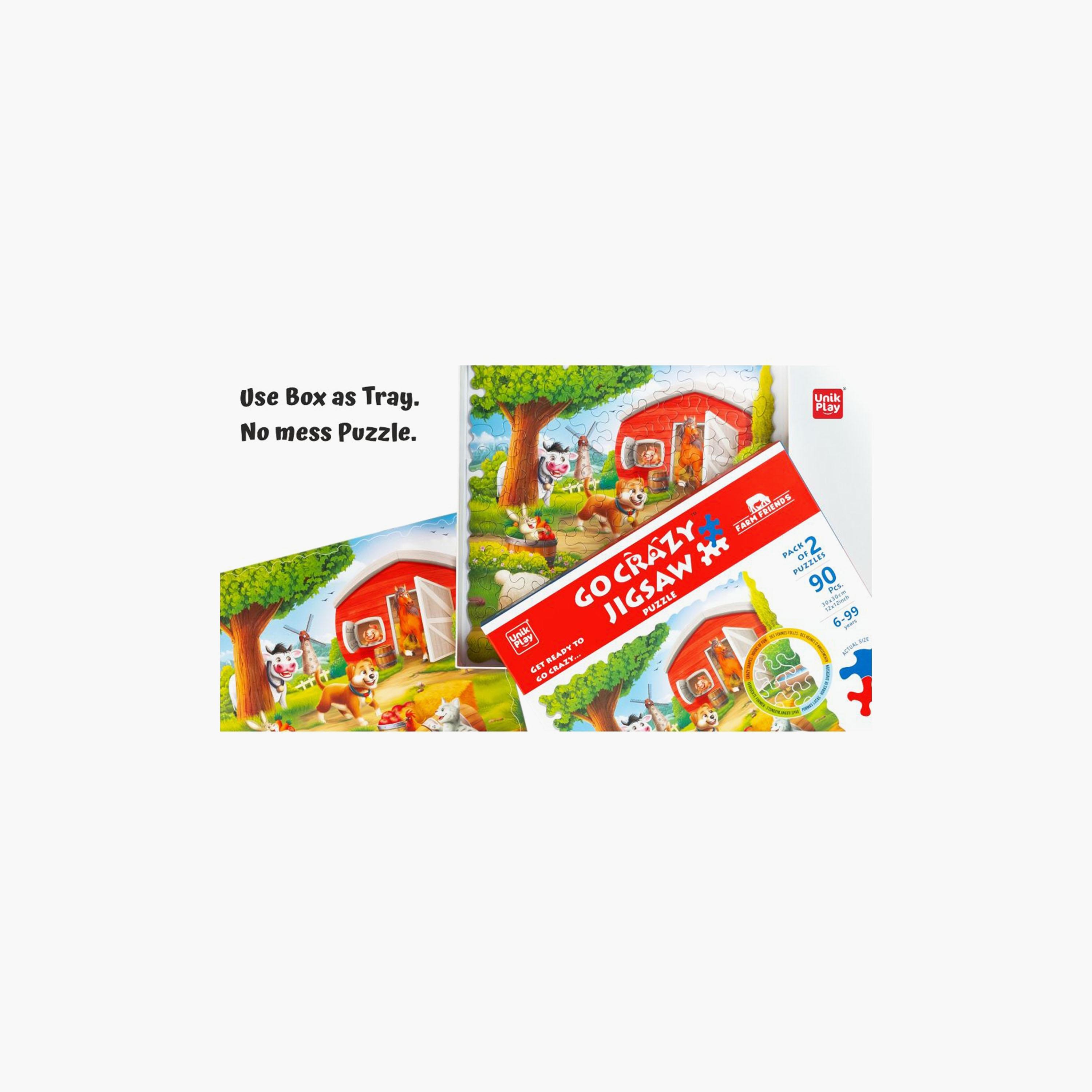 لغز الصور المتقطعة جو كريزي مع 2 صينية فرز من يونيكبلاي، مزرعة-toys-indoortoys-puzzles-image-4
